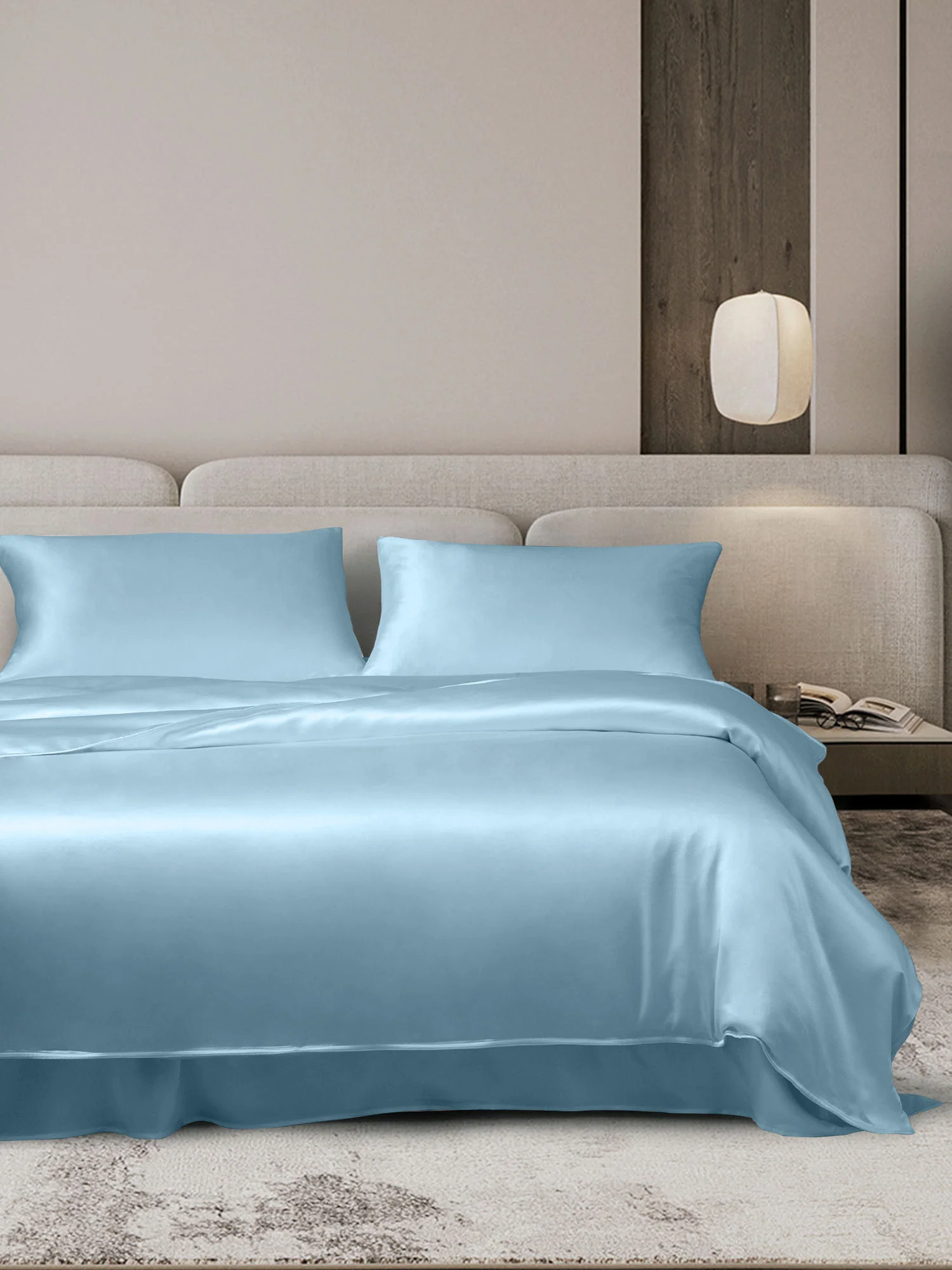 19Momme 4Pcs Silk Set Duvet Cover+Flat Sheet+2x Pillowcases - Image 78