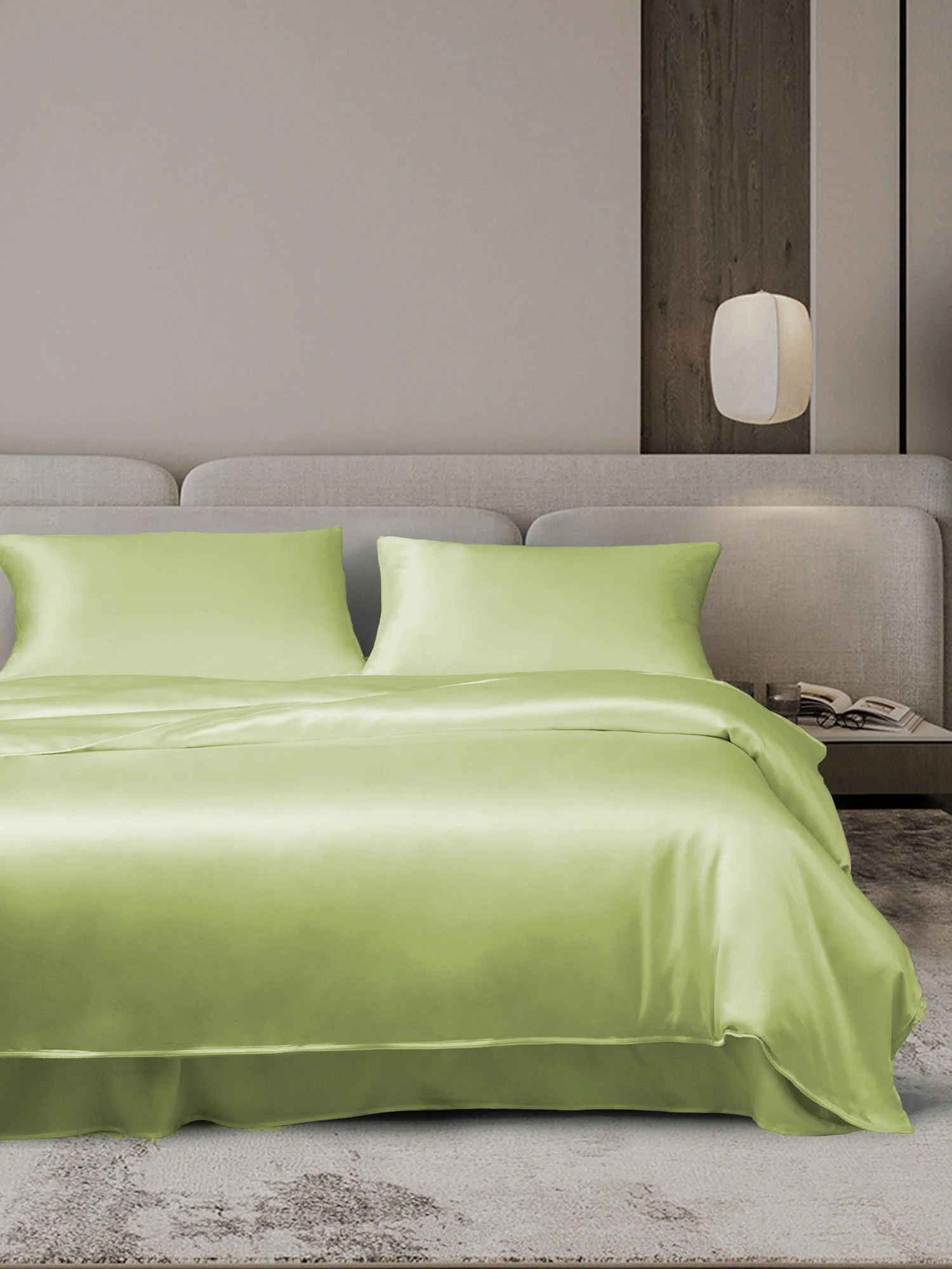 19Momme 4Pcs Silk Set Duvet Cover+Flat Sheet+2x Pillowcases - Image 84