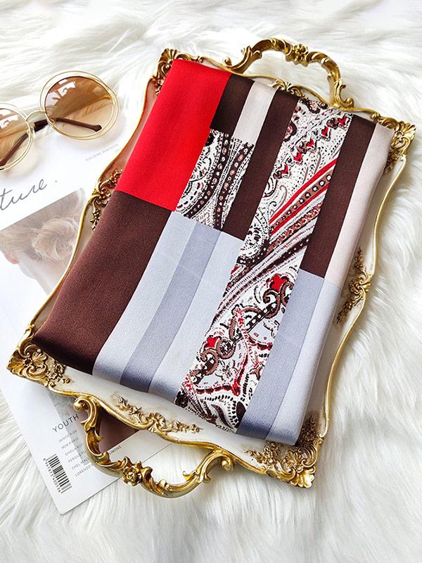 Classic Stripes Long Silk Scarf - Image 4