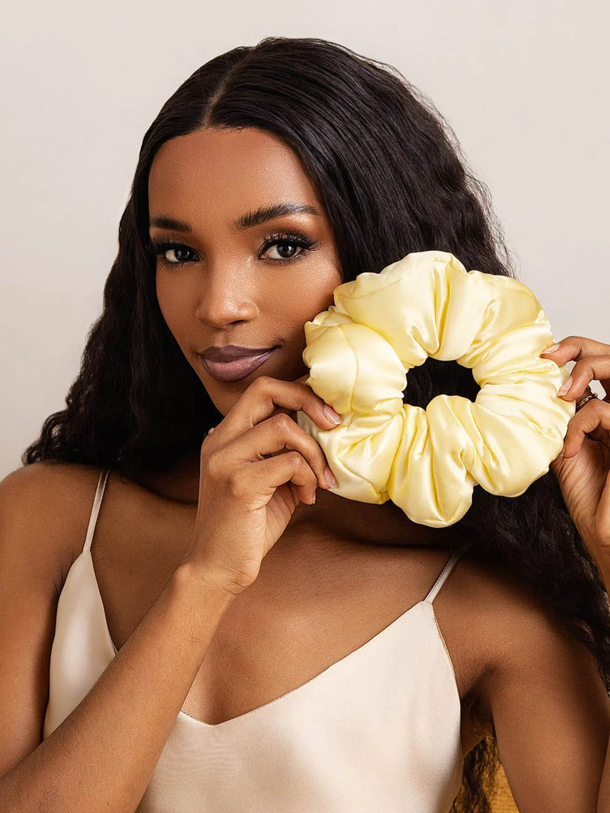 Pure Silk Soft Oversized Hair Scrunchie - 8cm - Image 20