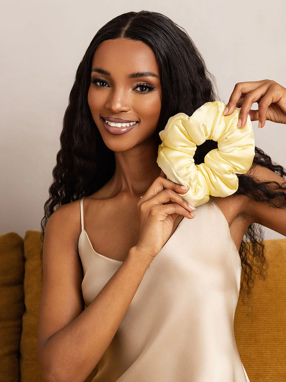 Pure Silk Soft Oversized Hair Scrunchie - 8cm - Image 22