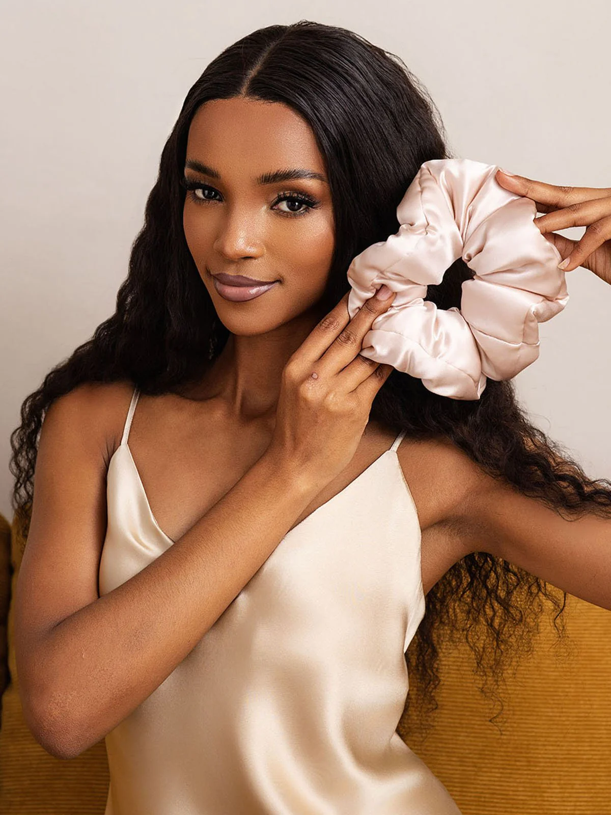 Pure Silk Soft Oversized Hair Scrunchie - 8cm - Image 49