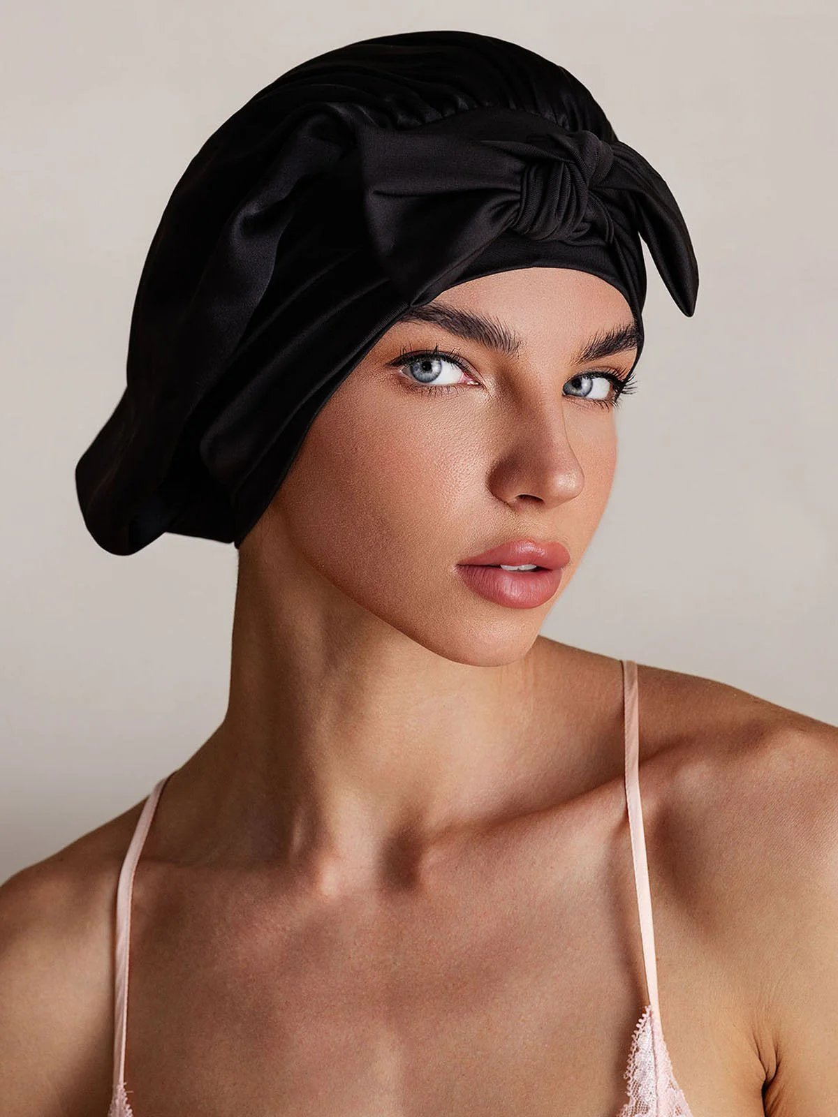 100% Mulberry Silk Bonnet Bowknot Tie Sleep Cap for Hair Protection - Image 7
