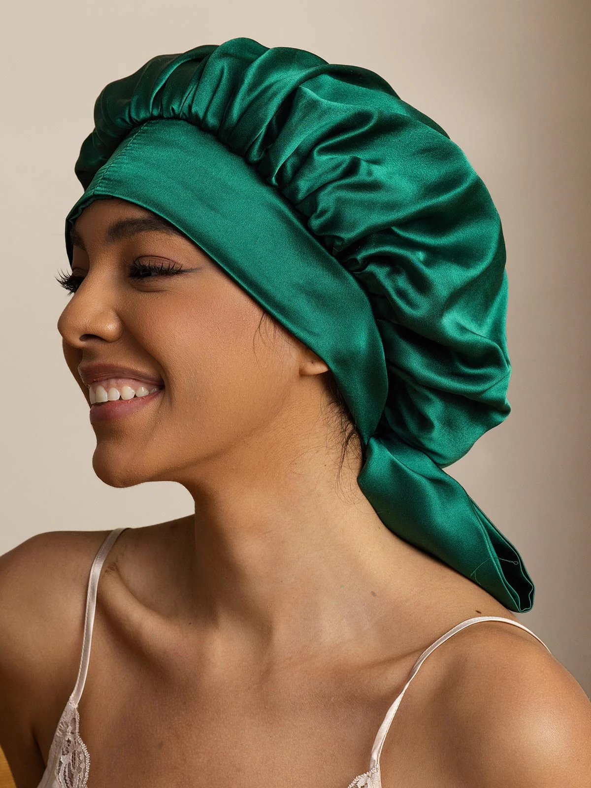Pure Silk Casual Bonnet with Long Ribbons (Two-tone and Double-sided) - Image 11