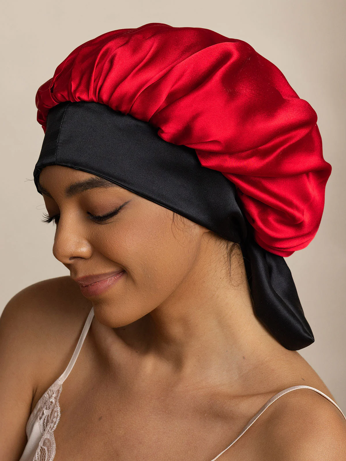 Pure Silk Casual Bonnet with Long Ribbons (Two-tone and Double-sided) - Image 24
