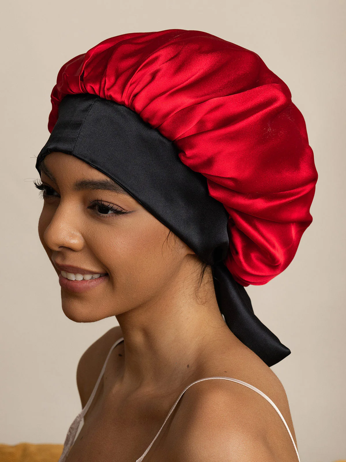Pure Silk Casual Bonnet with Long Ribbons (Two-tone and Double-sided) - Image 27