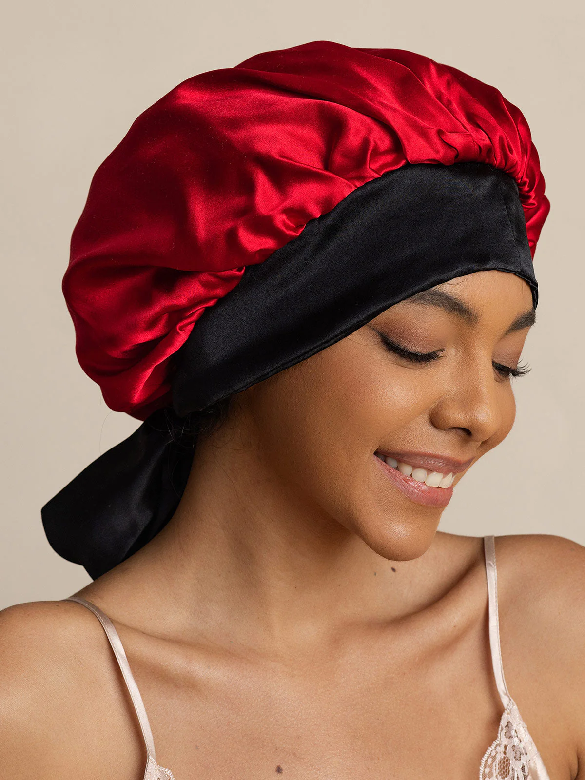 Pure Silk Casual Bonnet with Long Ribbons (Two-tone and Double-sided) - Image 28