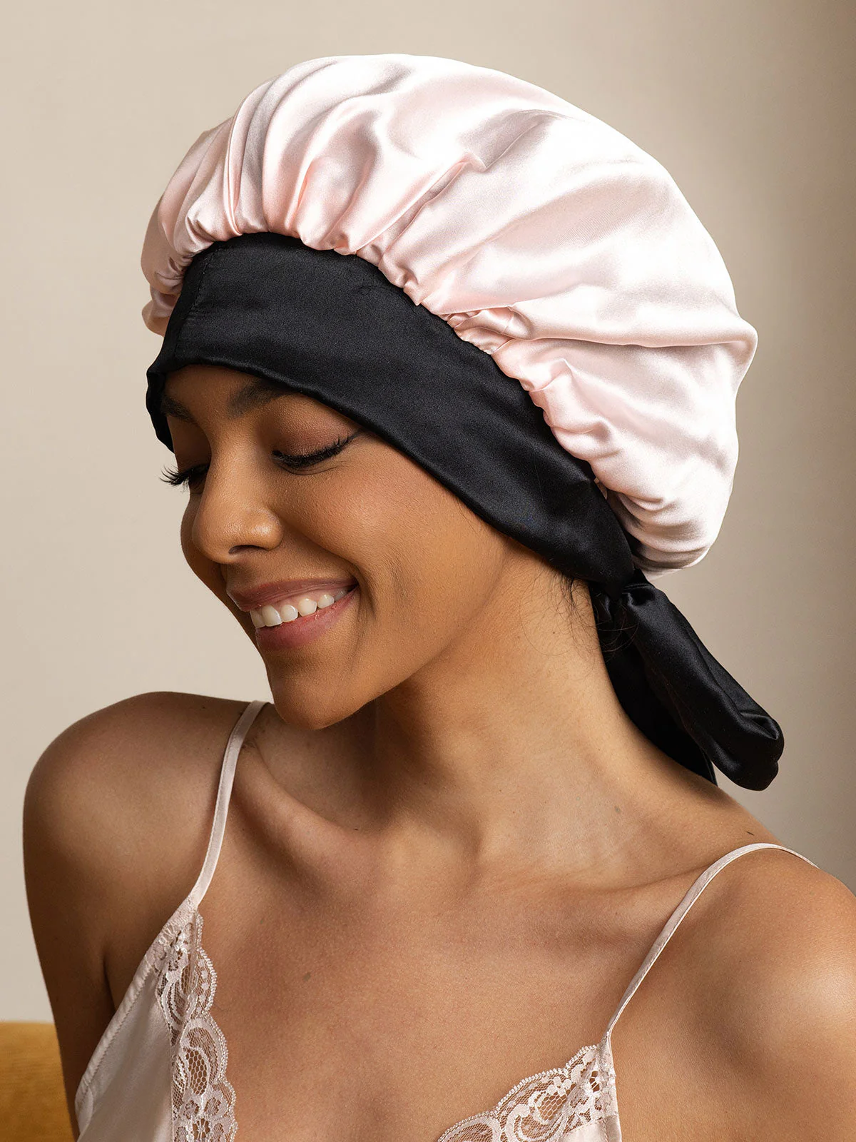 Pure Silk Casual Bonnet with Long Ribbons (Two-tone and Double-sided) - Image 30