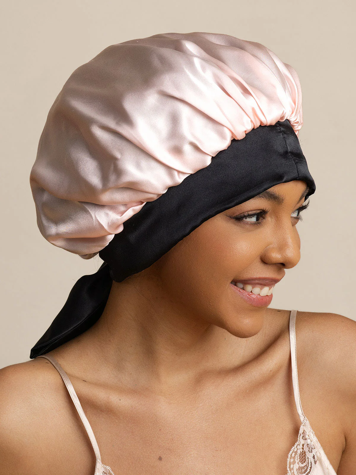 Pure Silk Casual Bonnet with Long Ribbons (Two-tone and Double-sided) - Image 32