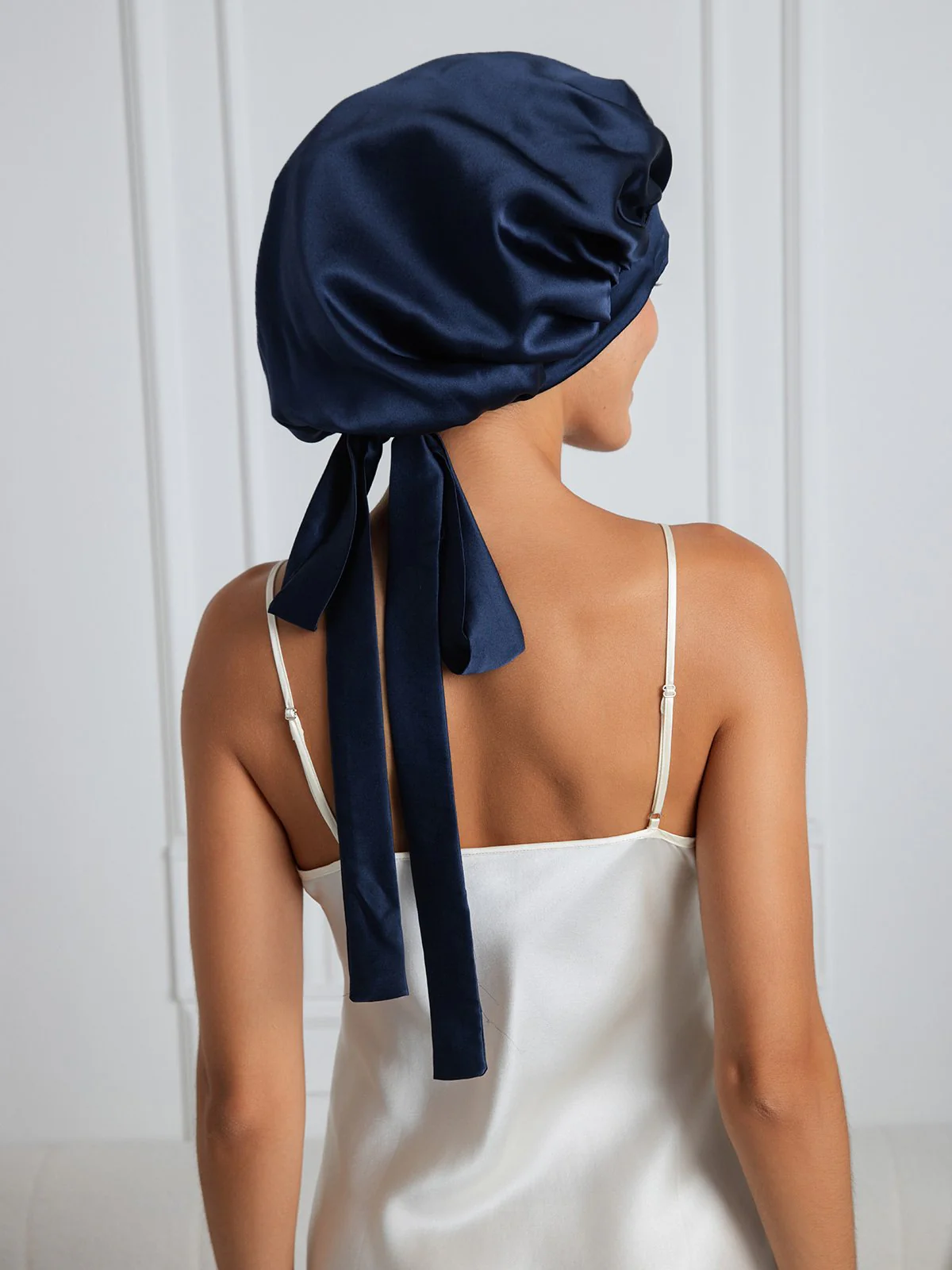Pure silk Elegant Bonnet with Long Ribbons - Image 13