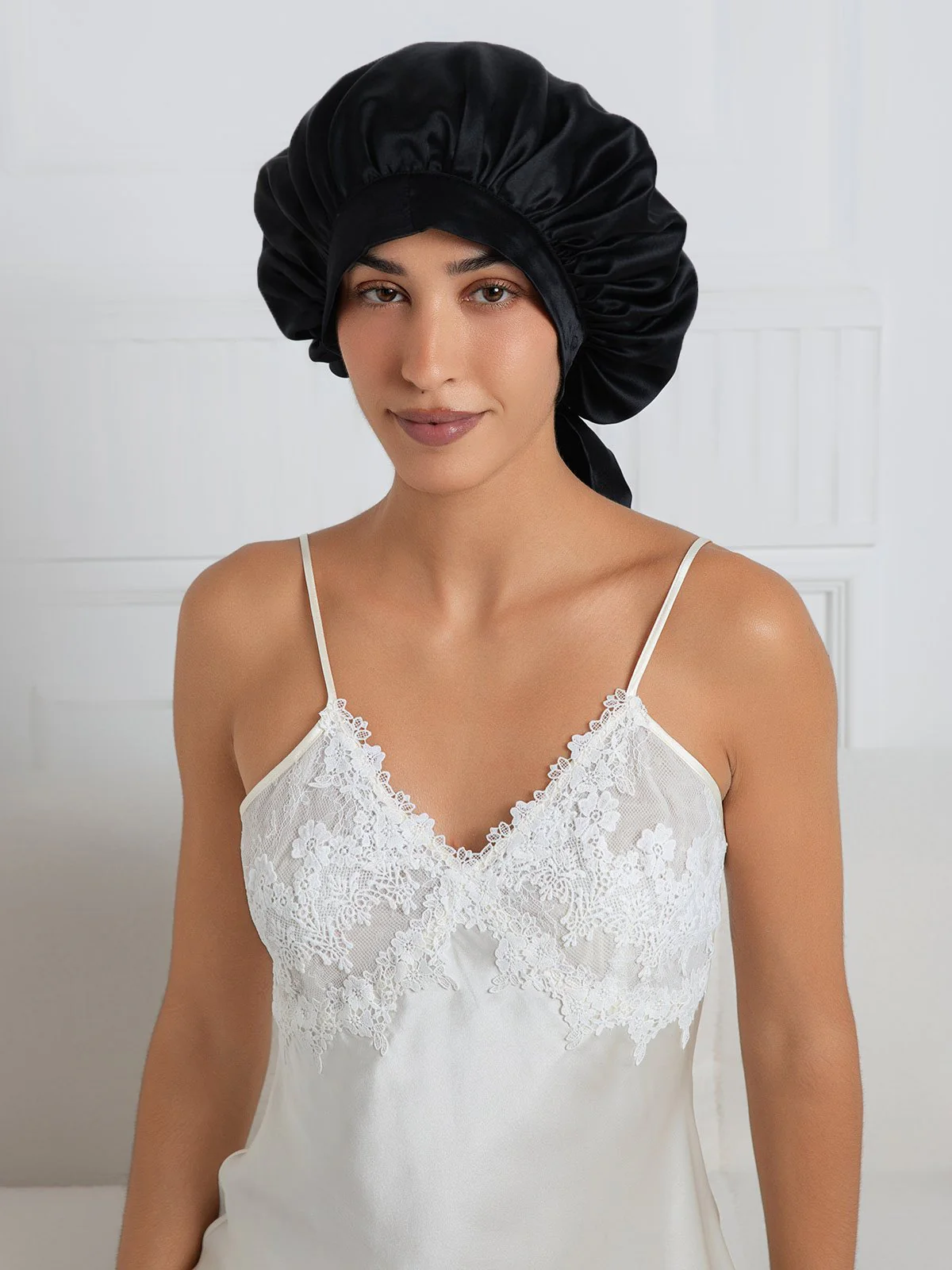 Pure silk Elegant Bonnet with Long Ribbons - Image 21