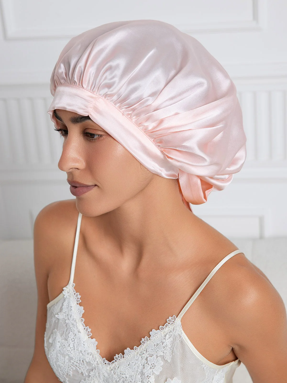 Pure silk Elegant Bonnet with Long Ribbons - Image 35