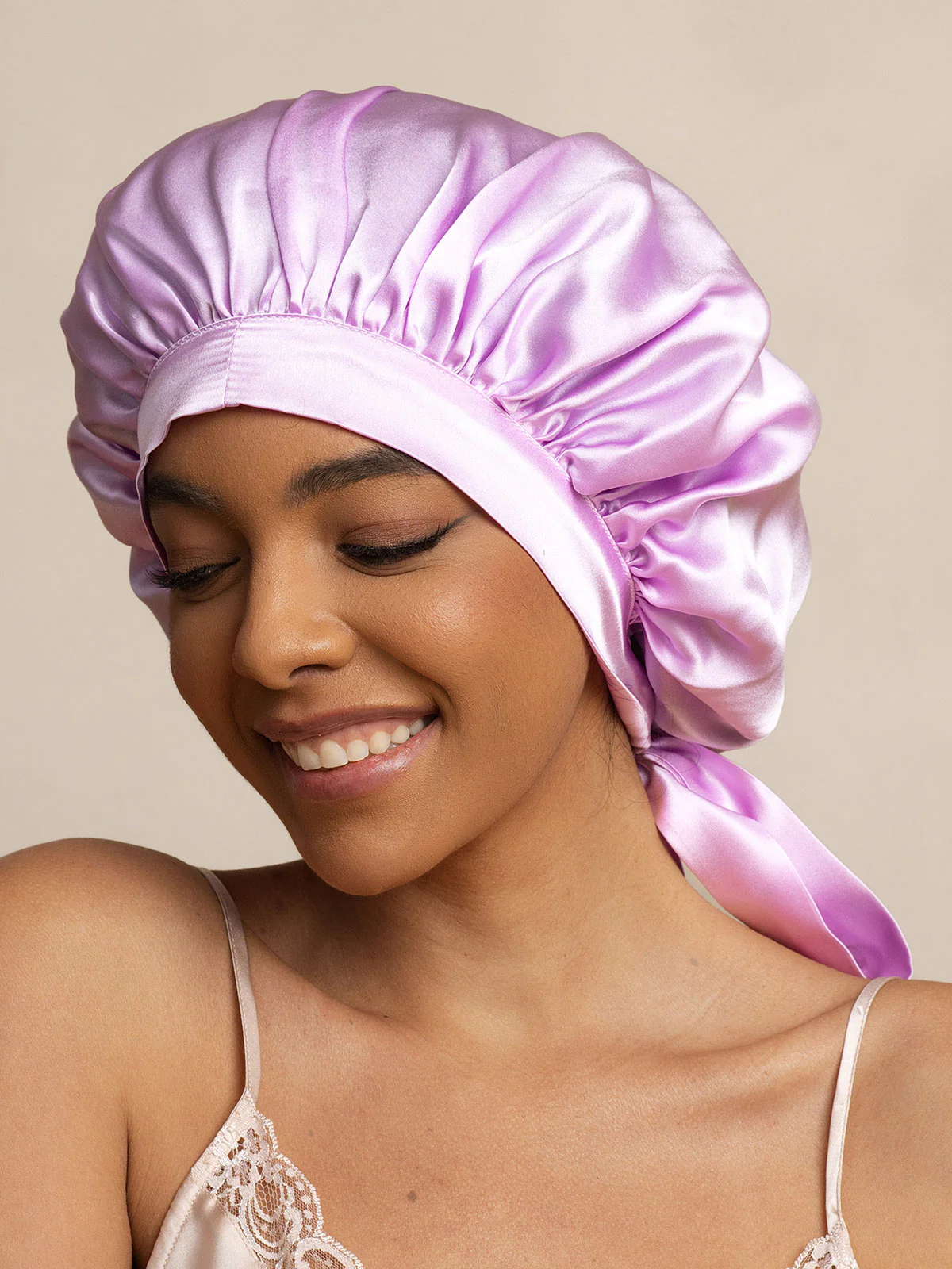 Pure silk Elegant Bonnet with Long Ribbons - Image 38