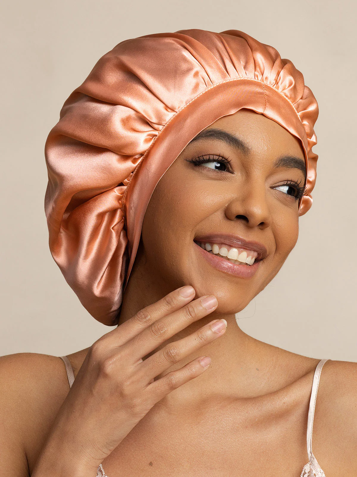 Pure silk Elegant Bonnet with Long Ribbons - Image 44