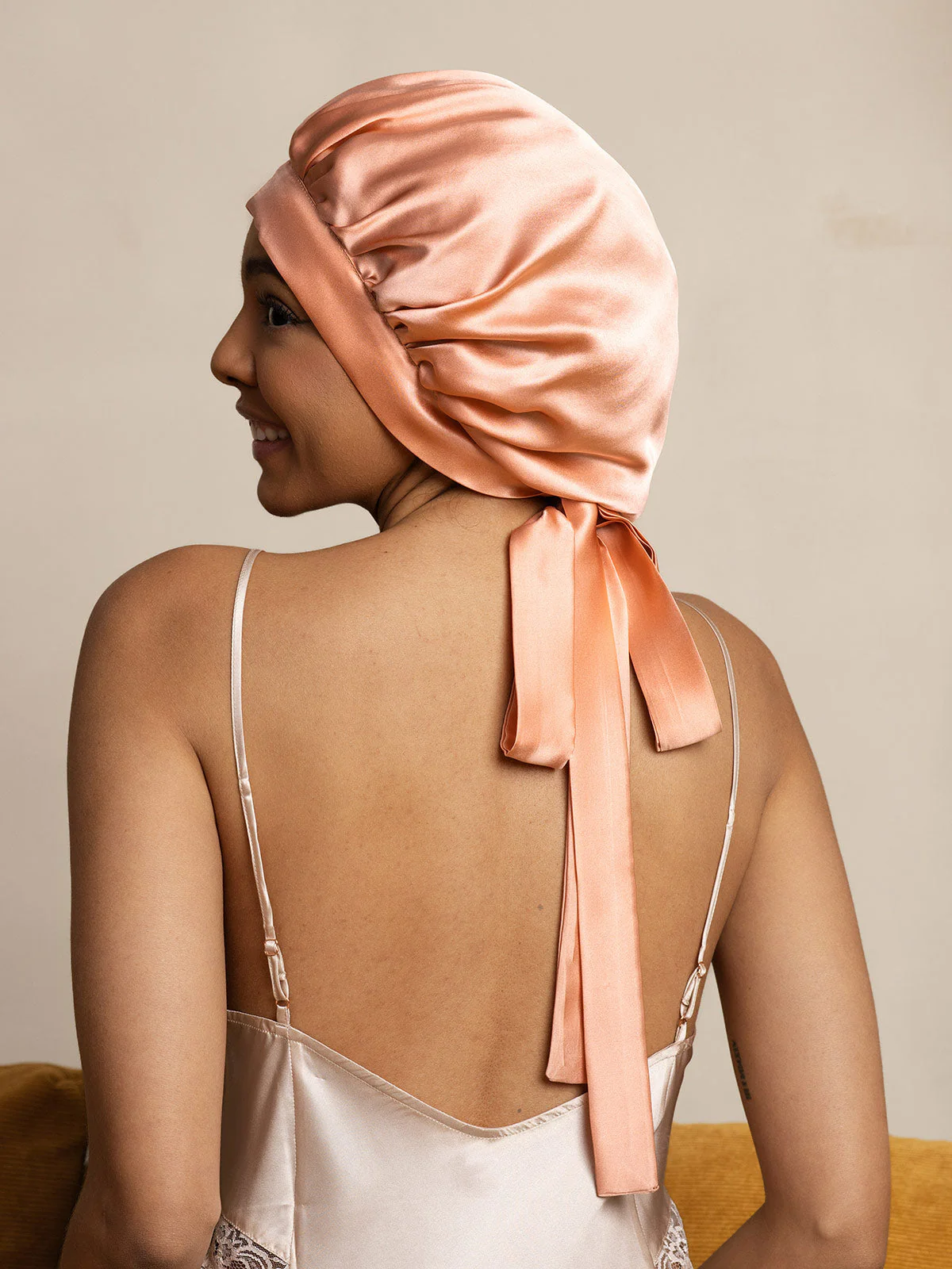 Pure silk Elegant Bonnet with Long Ribbons - Image 46