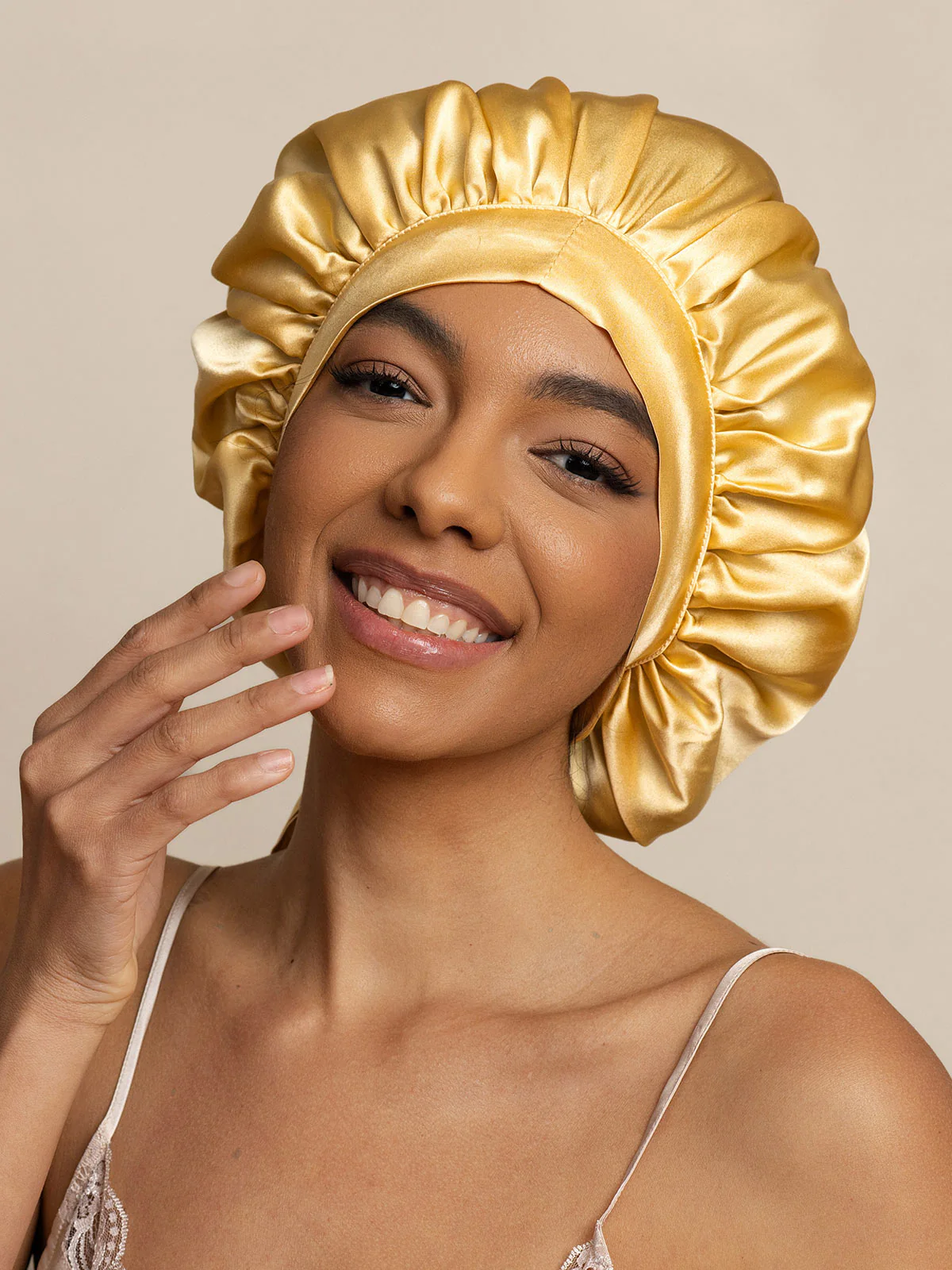 Pure silk Elegant Bonnet with Long Ribbons - Image 52