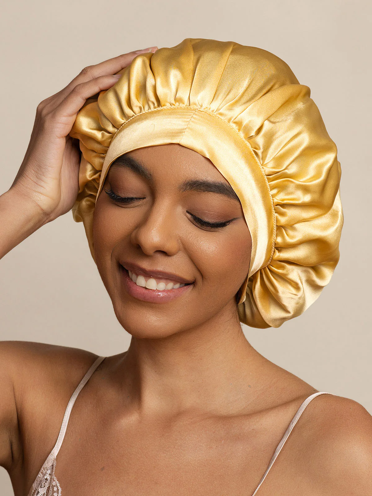 Pure silk Elegant Bonnet with Long Ribbons - Image 53