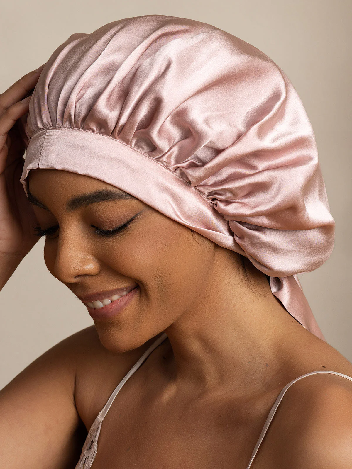 Pure silk Elegant Bonnet with Long Ribbons - Image 9