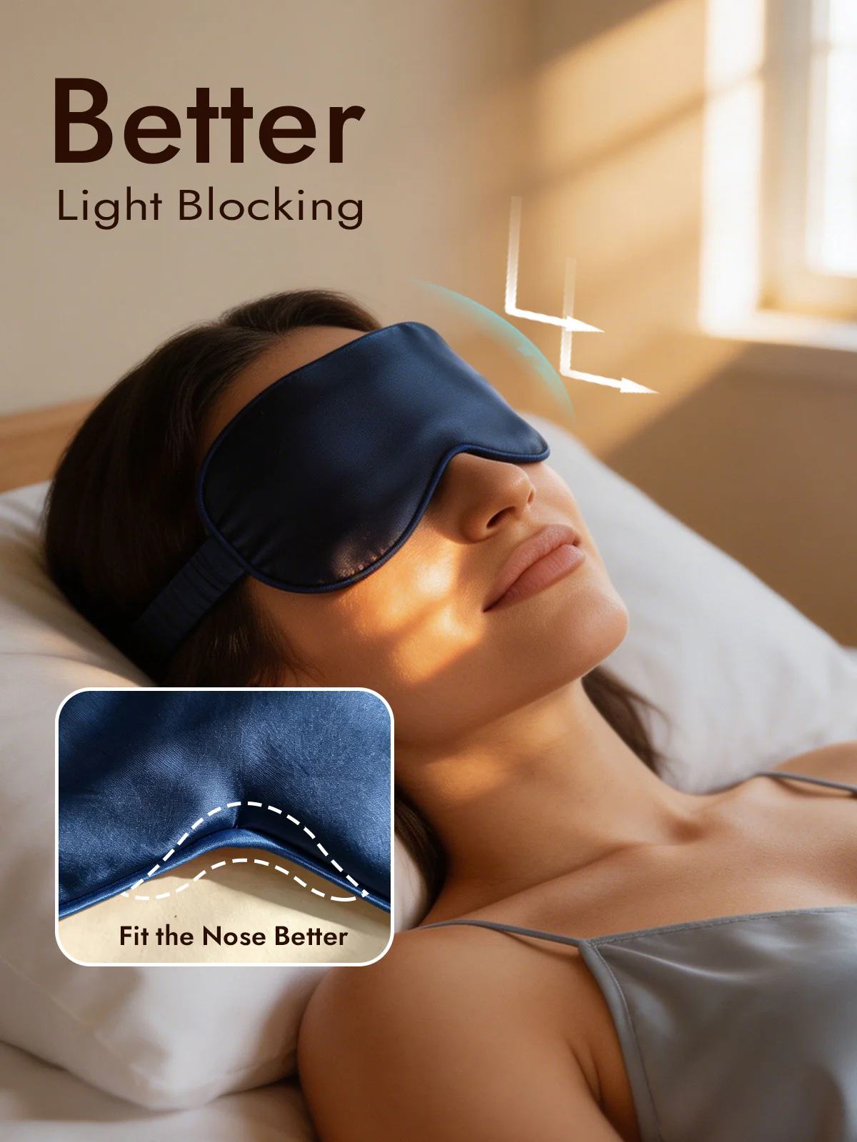 Pure Silk Eye Mask And Envelope Pouch Set 2Pcs - Image 11