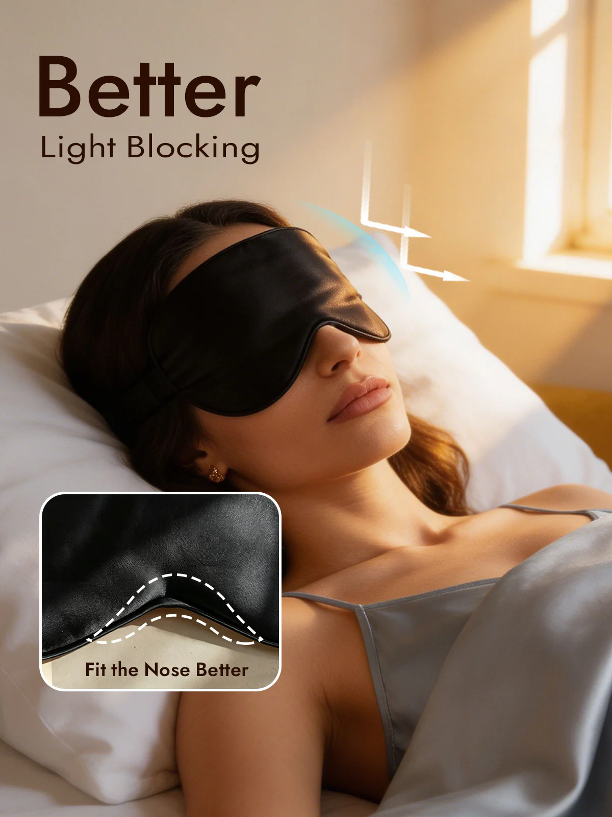 Pure Silk Eye Mask And Envelope Pouch Set 2Pcs - Image 18
