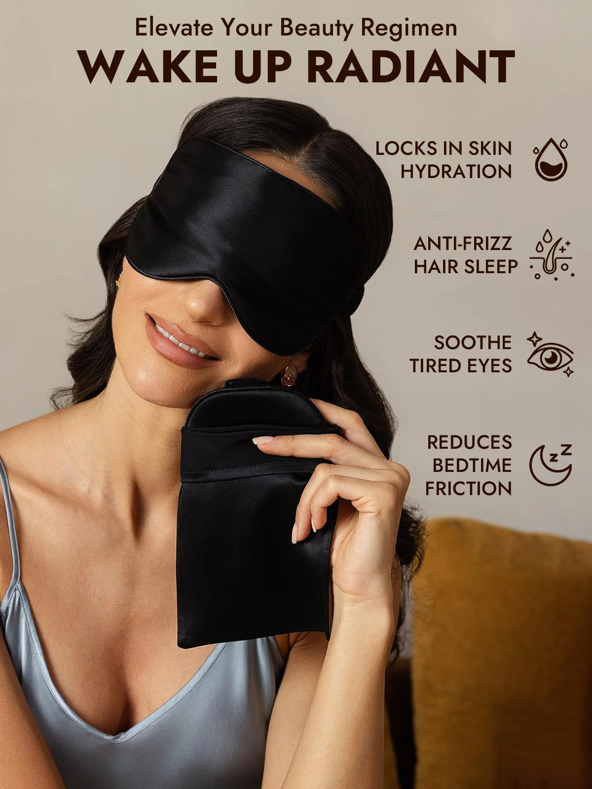 Pure Silk Eye Mask And Envelope Pouch Set 2Pcs - Image 19