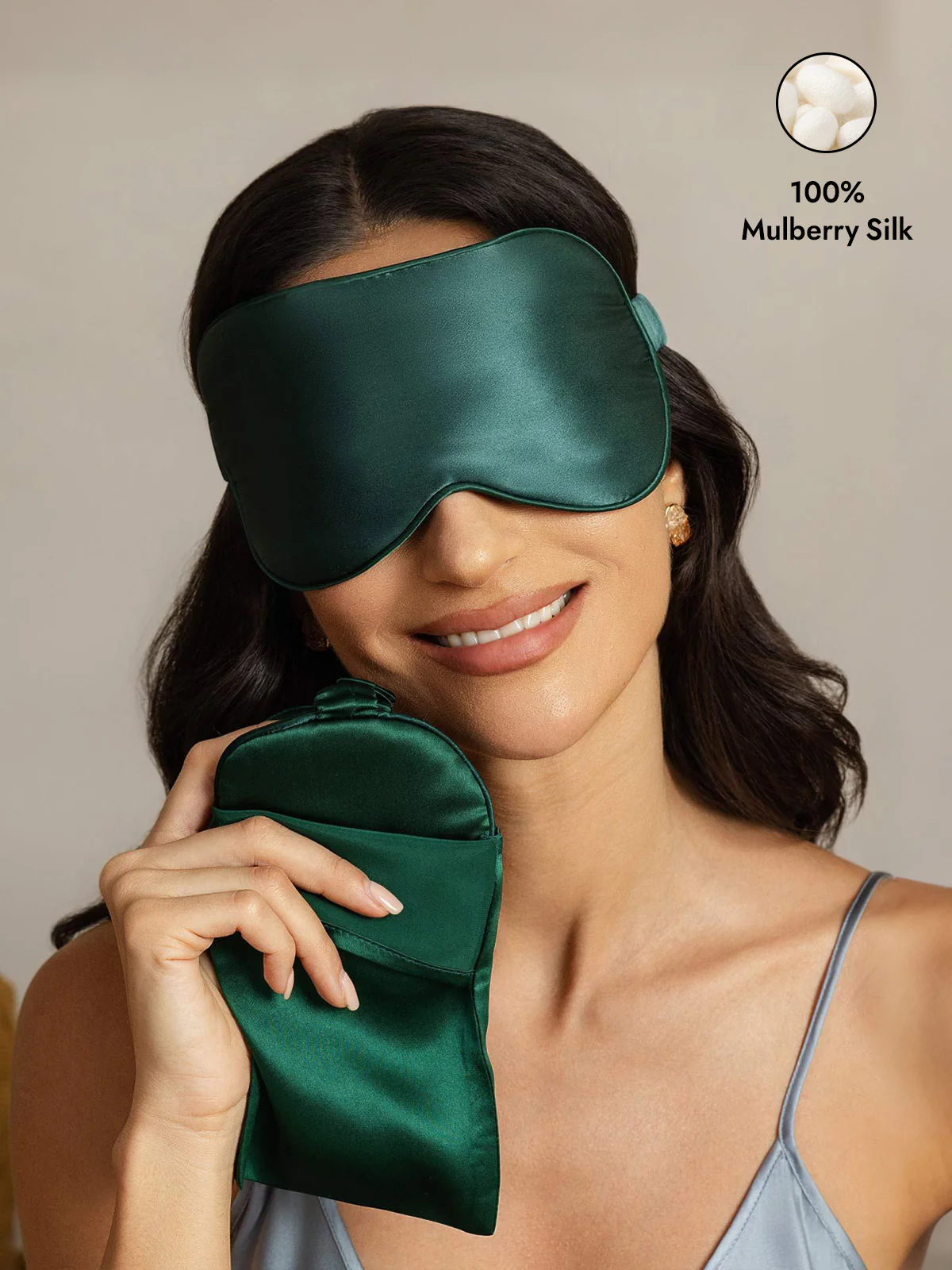 Pure Silk Eye Mask And Envelope Pouch Set 2Pcs - Image 22
