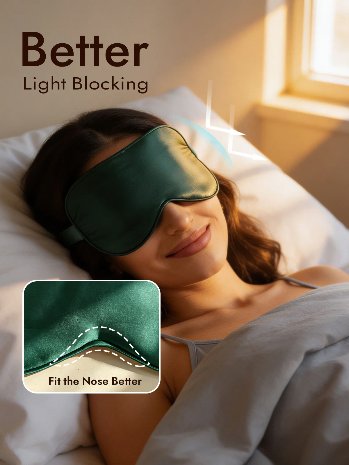 Pure Silk Eye Mask And Envelope Pouch Set 2Pcs - Image 25