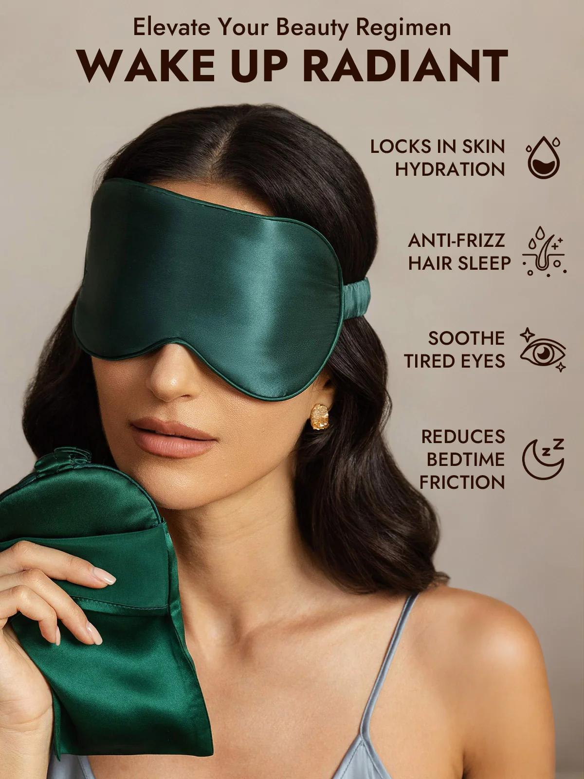 Pure Silk Eye Mask And Envelope Pouch Set 2Pcs - Image 26