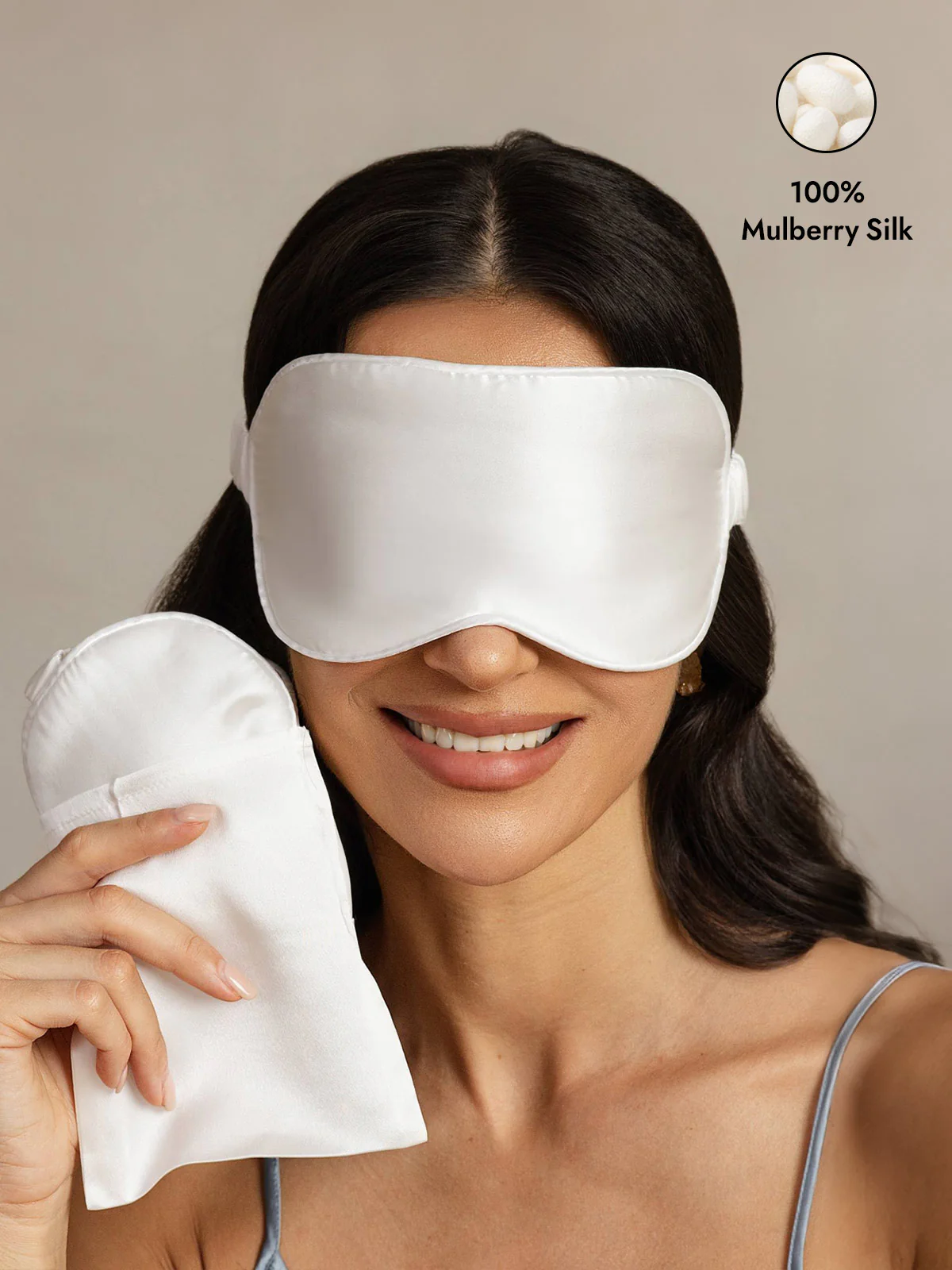 Pure Silk Eye Mask And Envelope Pouch Set 2Pcs - Image 29