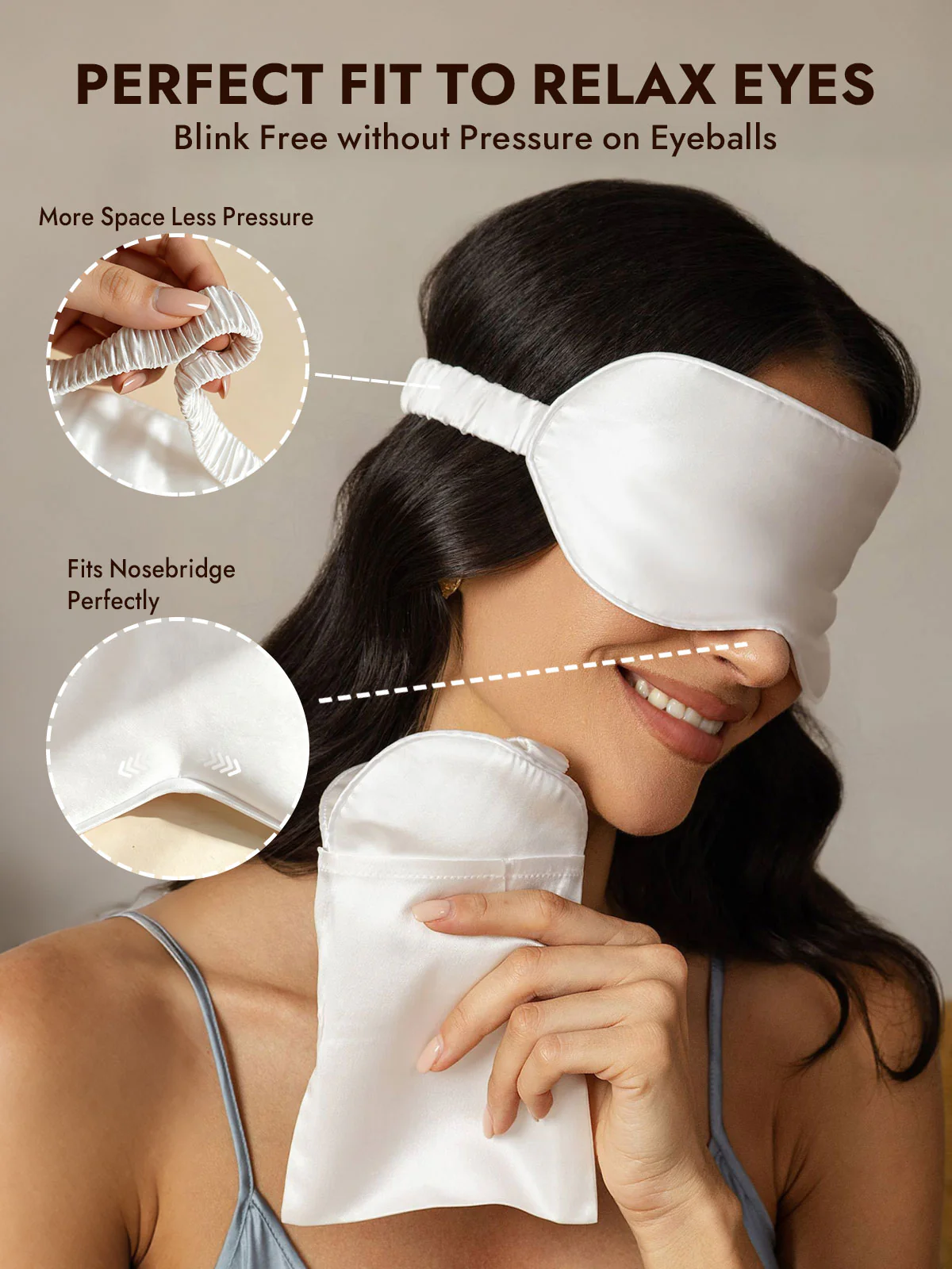 Pure Silk Eye Mask And Envelope Pouch Set 2Pcs - Image 31