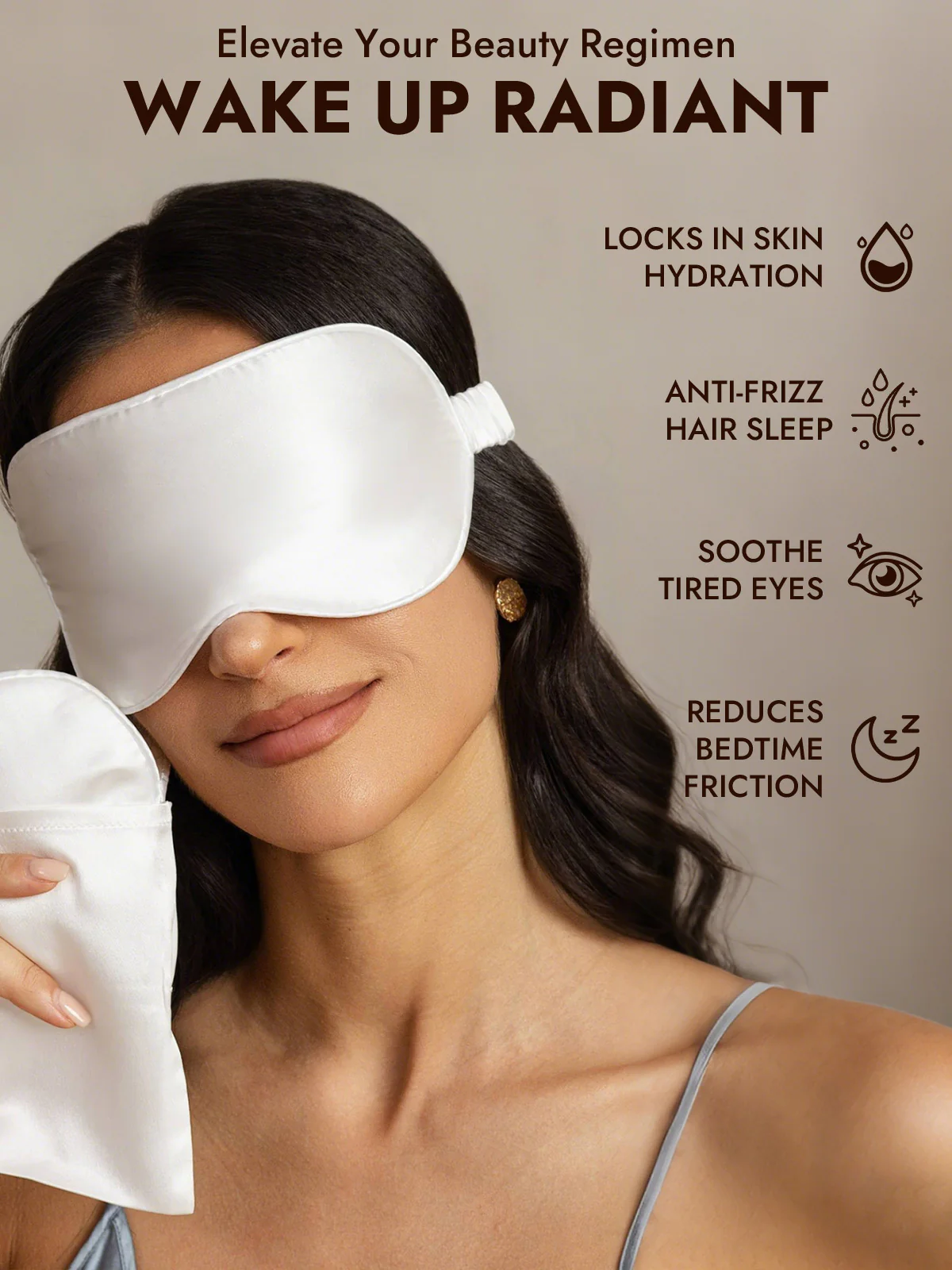 Pure Silk Eye Mask And Envelope Pouch Set 2Pcs - Image 33