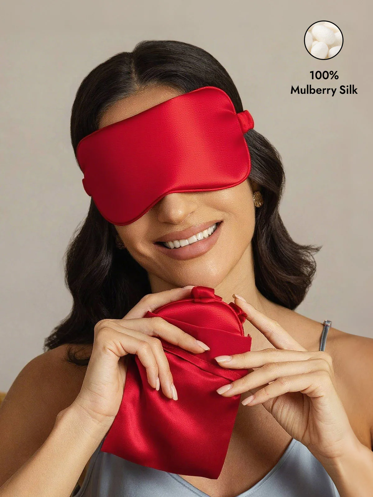 Pure Silk Eye Mask And Envelope Pouch Set 2Pcs - Image 36