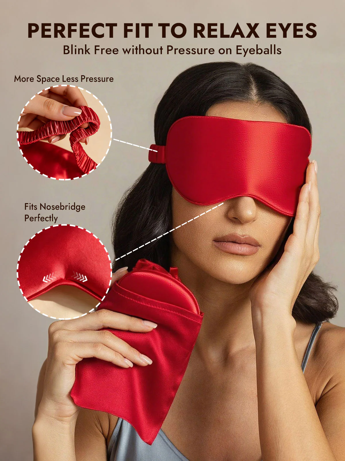 Pure Silk Eye Mask And Envelope Pouch Set 2Pcs - Image 38
