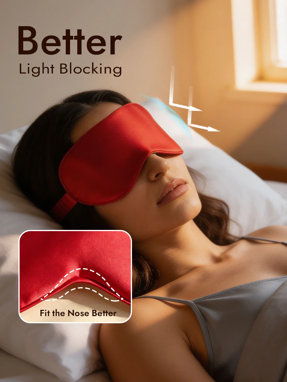 Pure Silk Eye Mask And Envelope Pouch Set 2Pcs - Image 39
