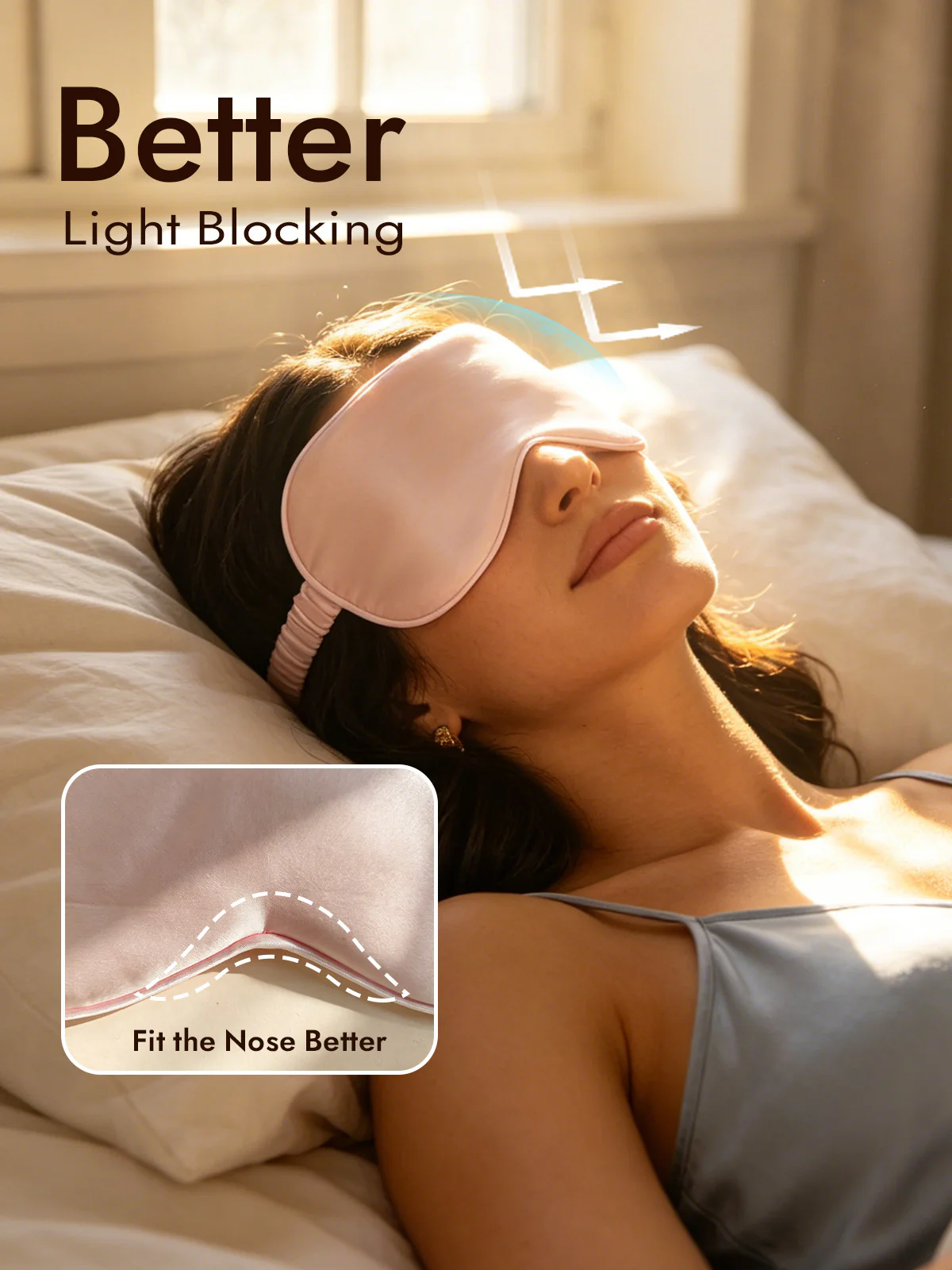 Pure Silk Eye Mask And Envelope Pouch Set 2Pcs - Image 4