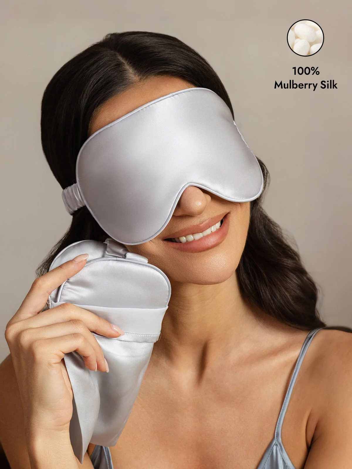 Pure Silk Eye Mask And Envelope Pouch Set 2Pcs - Image 43