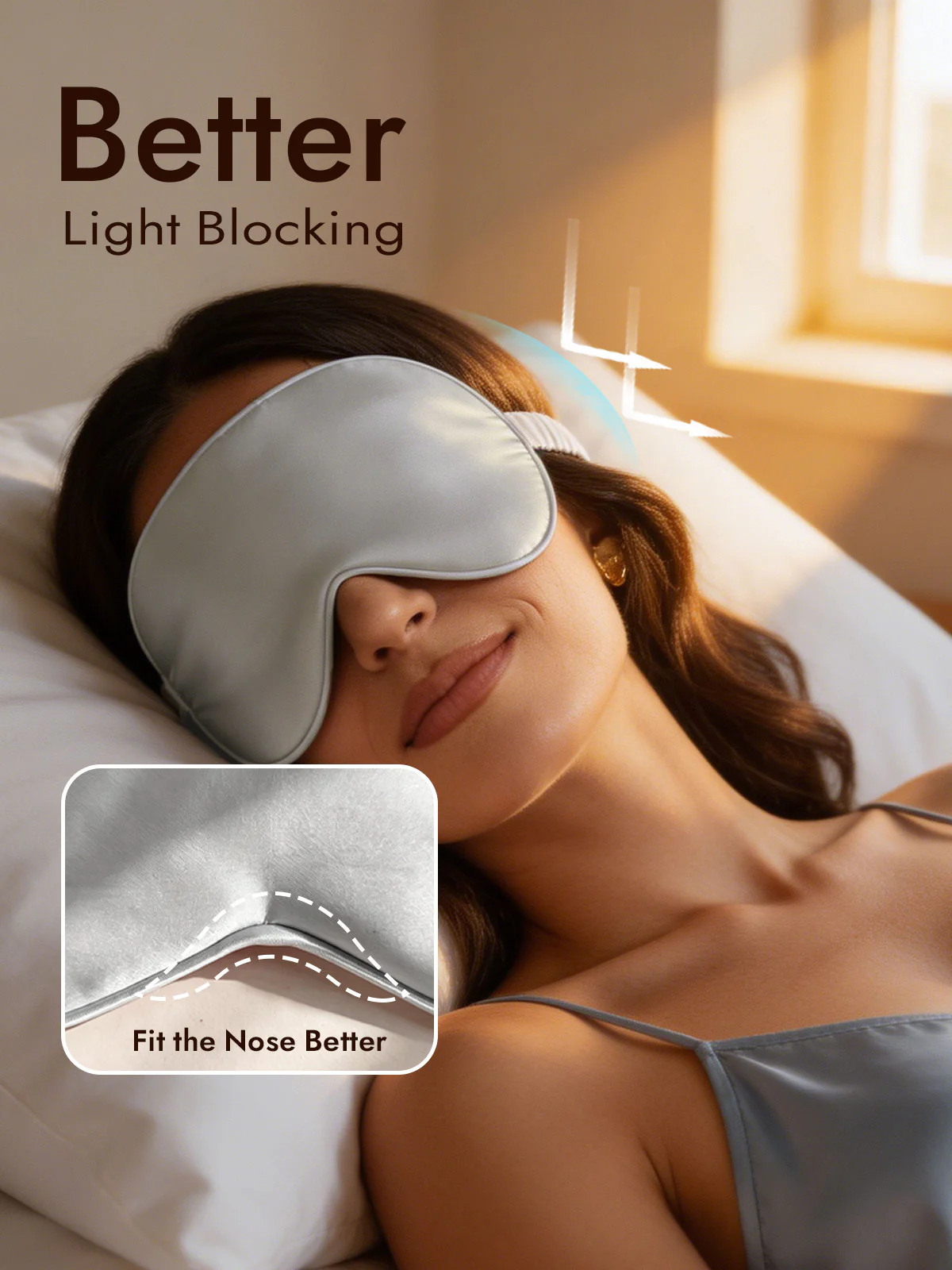 Pure Silk Eye Mask And Envelope Pouch Set 2Pcs - Image 46