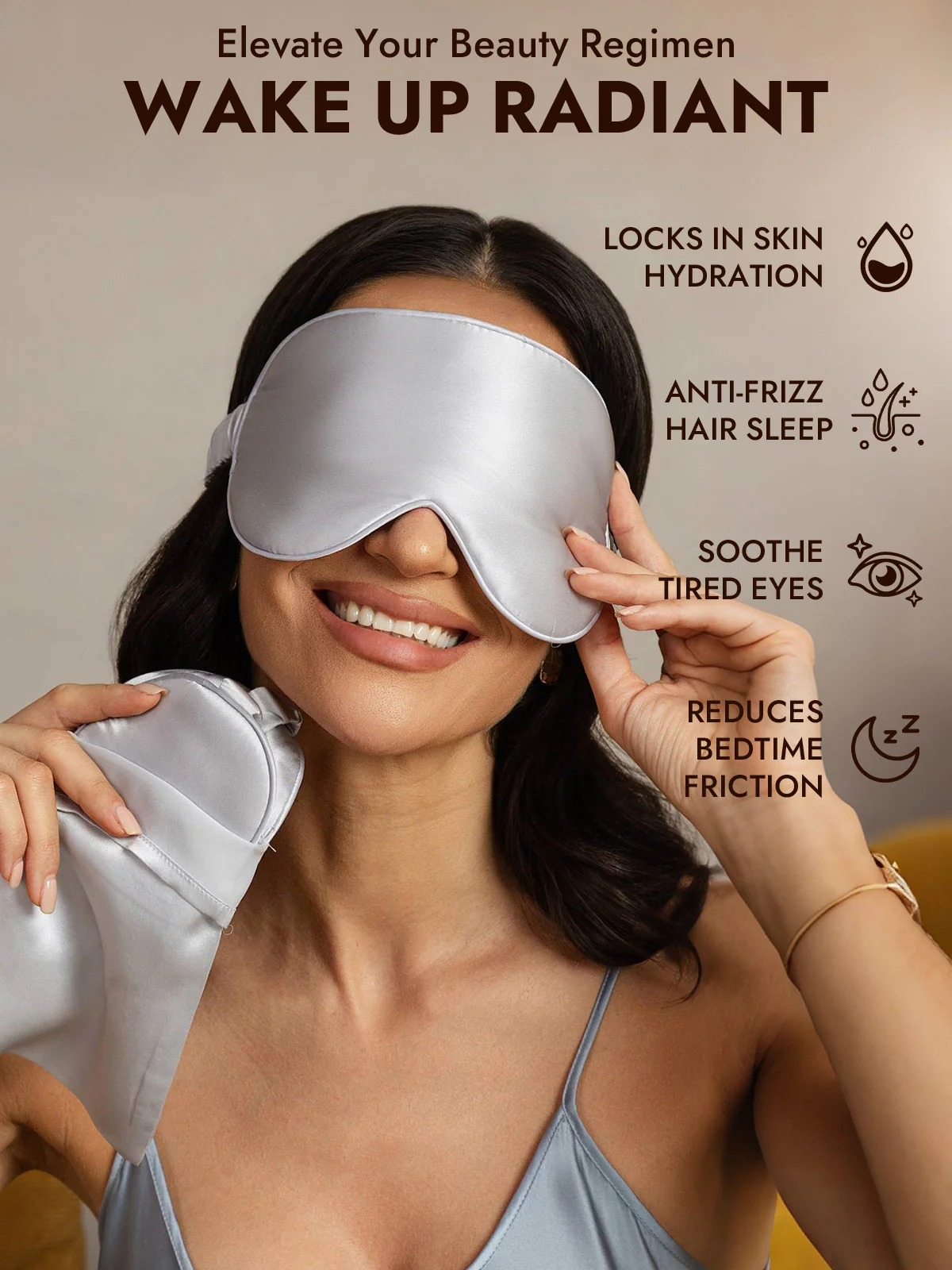 Pure Silk Eye Mask And Envelope Pouch Set 2Pcs - Image 47