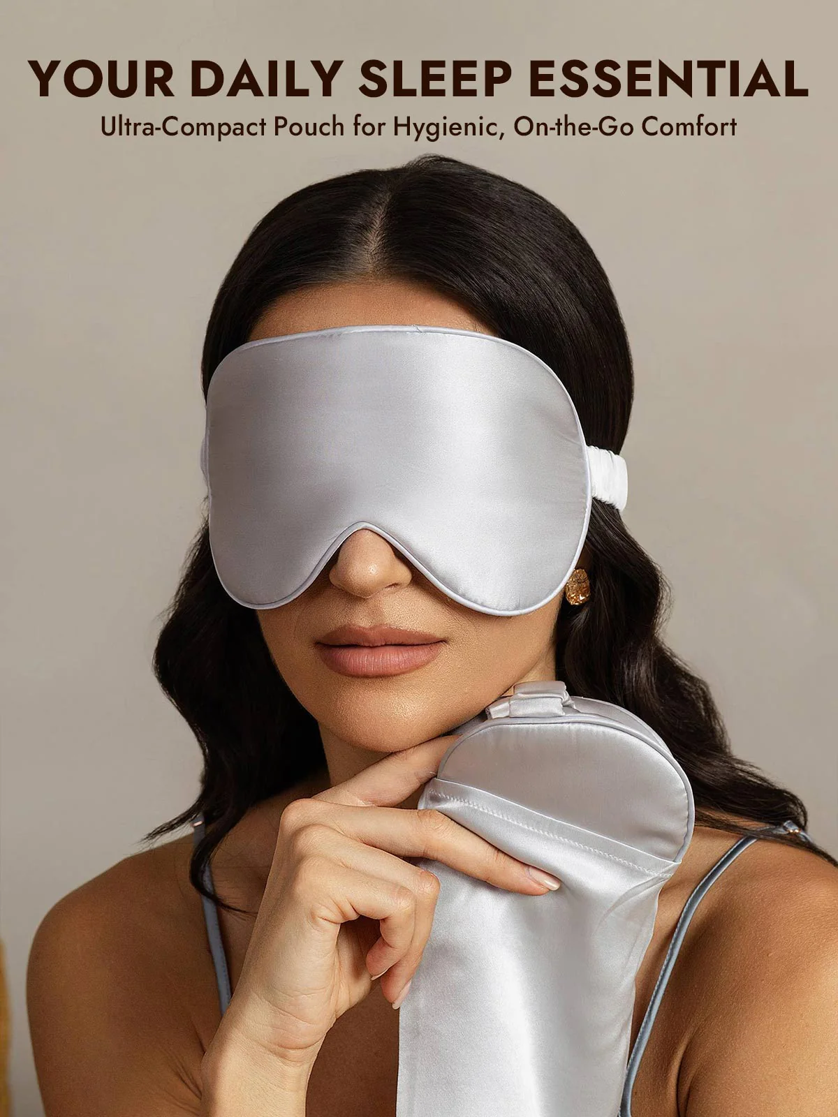 Pure Silk Eye Mask And Envelope Pouch Set 2Pcs - Image 48