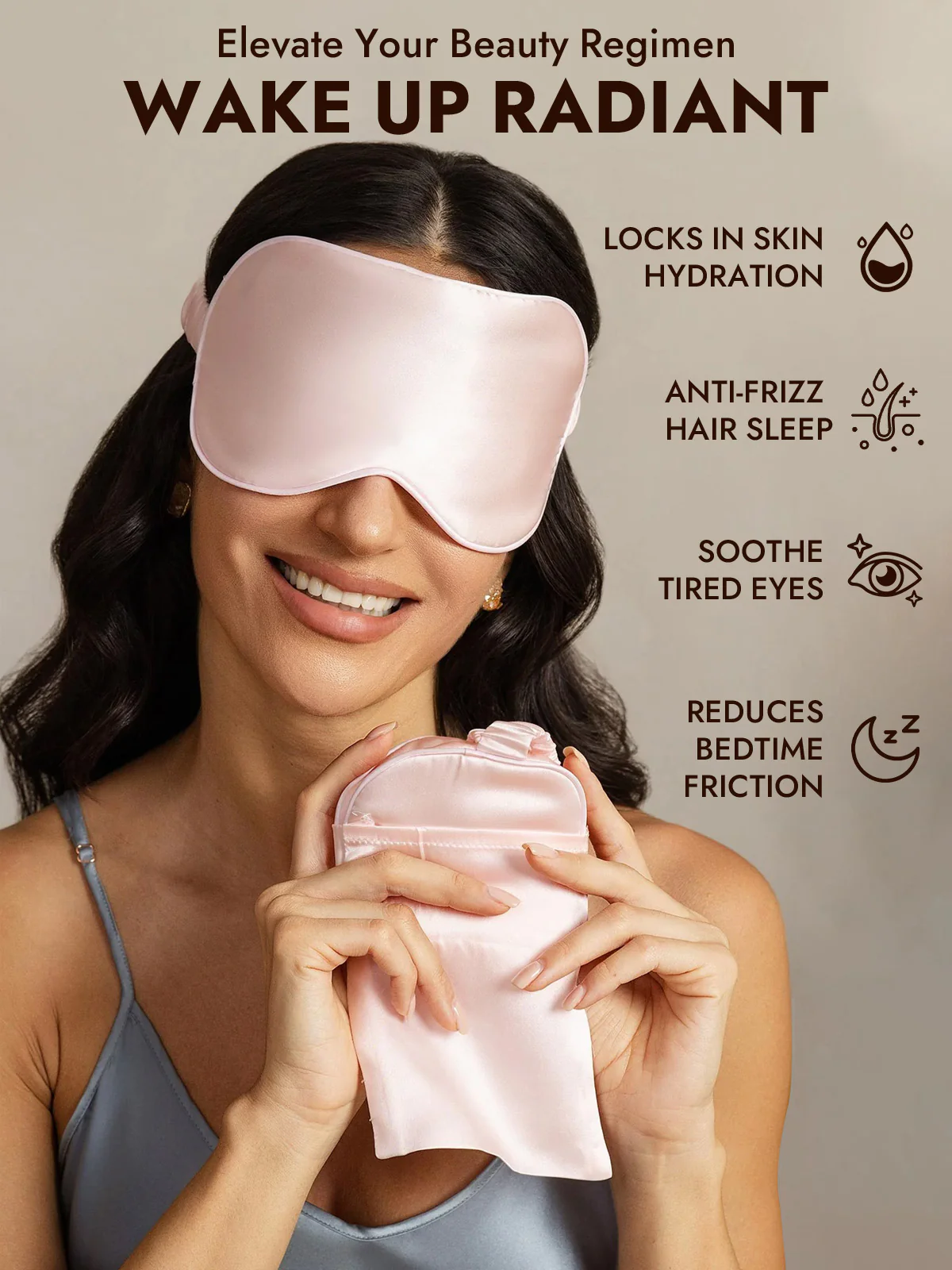 Pure Silk Eye Mask And Envelope Pouch Set 2Pcs - Image 5