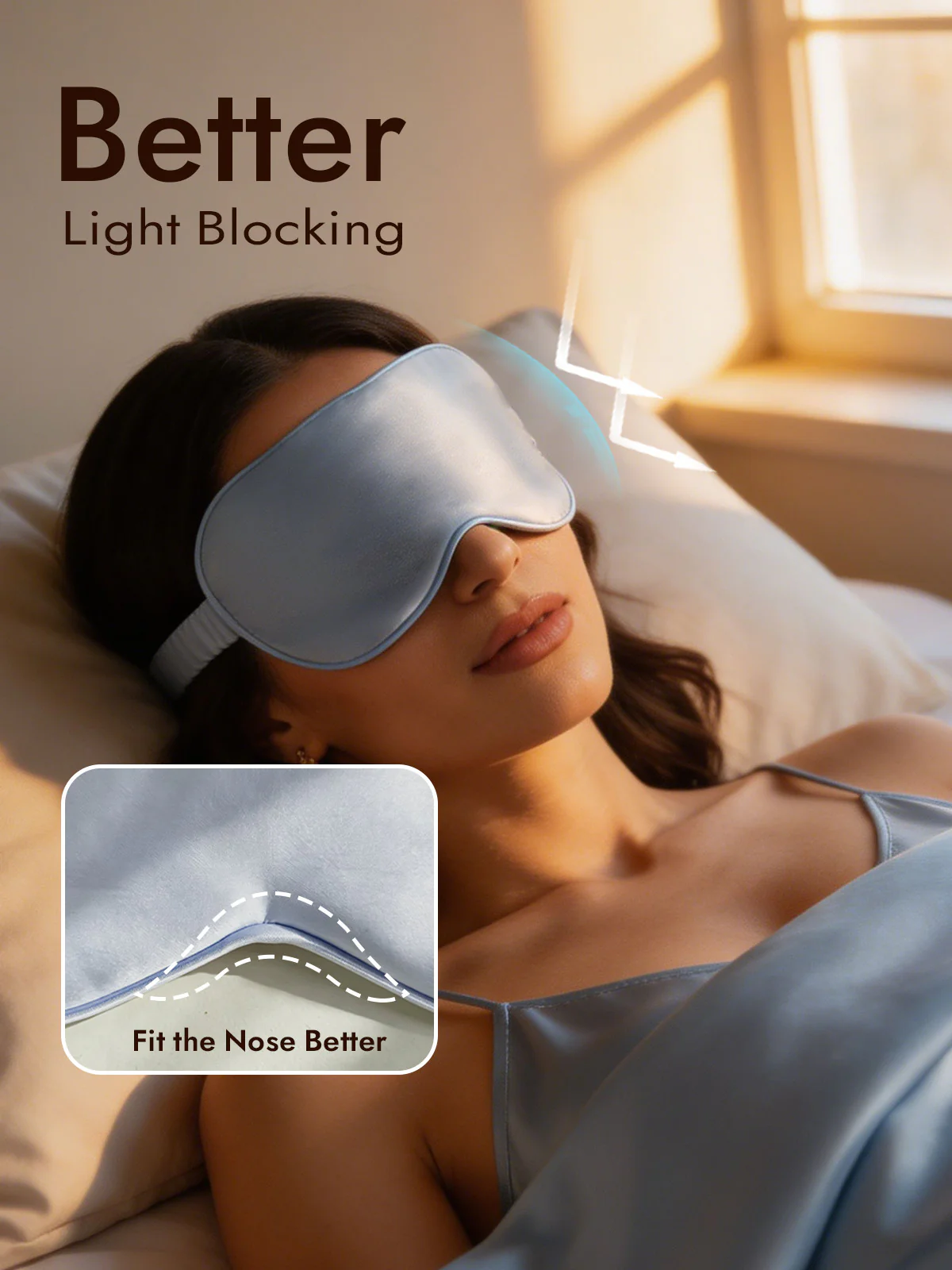 Pure Silk Eye Mask And Envelope Pouch Set 2Pcs - Image 53