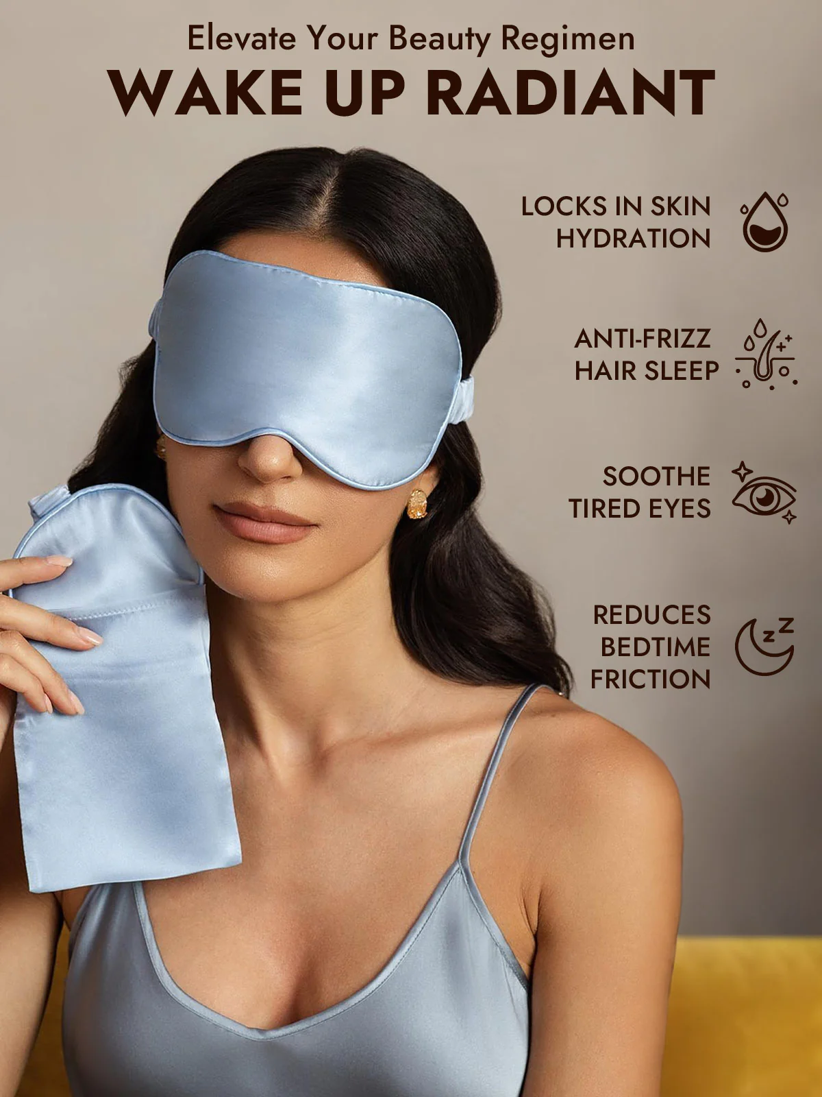 Pure Silk Eye Mask And Envelope Pouch Set 2Pcs - Image 54