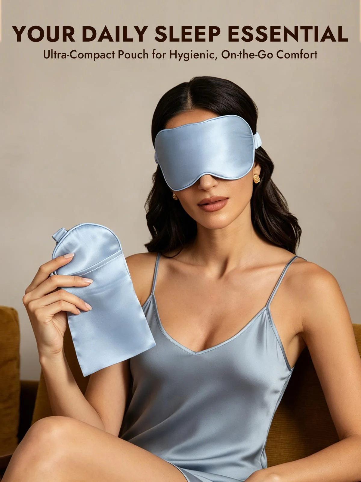 Pure Silk Eye Mask And Envelope Pouch Set 2Pcs - Image 55
