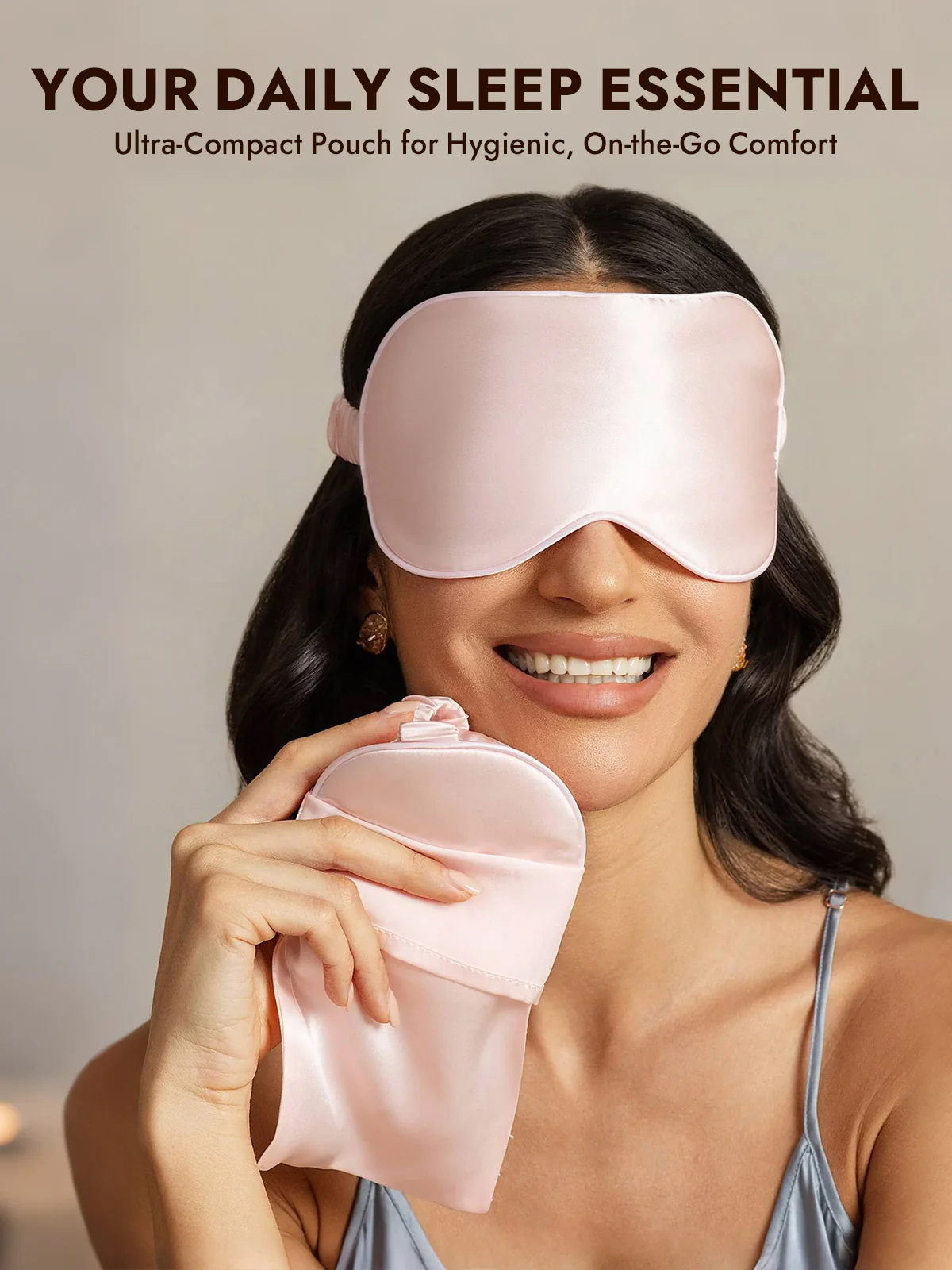 Pure Silk Eye Mask And Envelope Pouch Set 2Pcs - Image 6