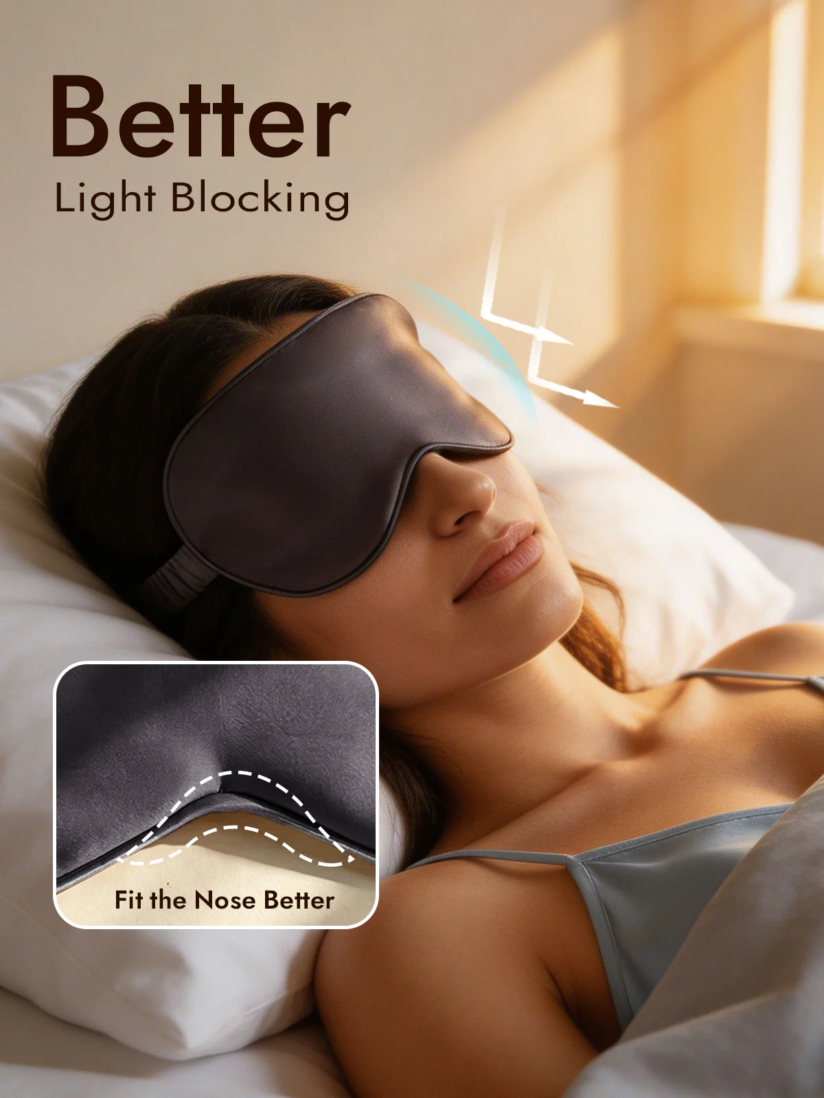 Pure Silk Eye Mask And Envelope Pouch Set 2Pcs - Image 60