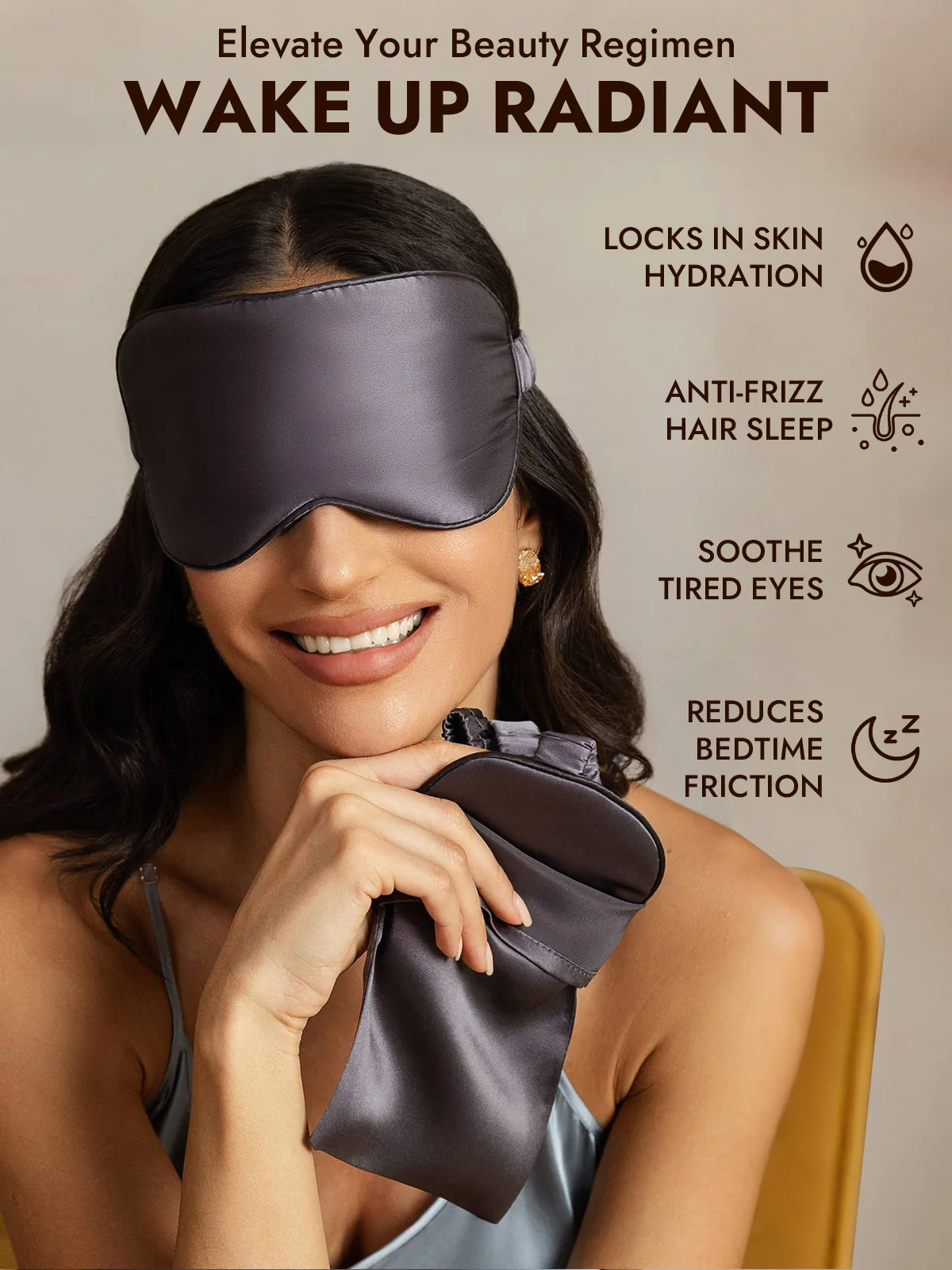 Pure Silk Eye Mask And Envelope Pouch Set 2Pcs - Image 61