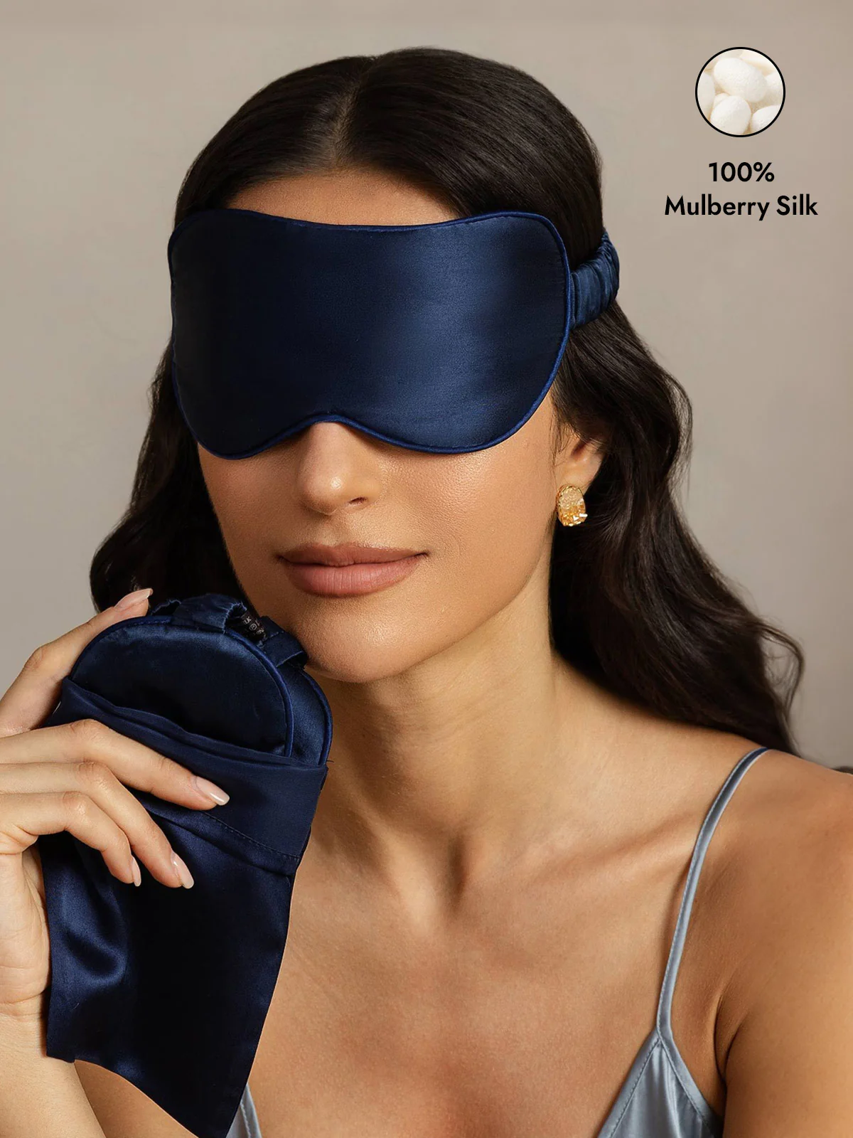 Pure Silk Eye Mask And Envelope Pouch Set 2Pcs - Image 8