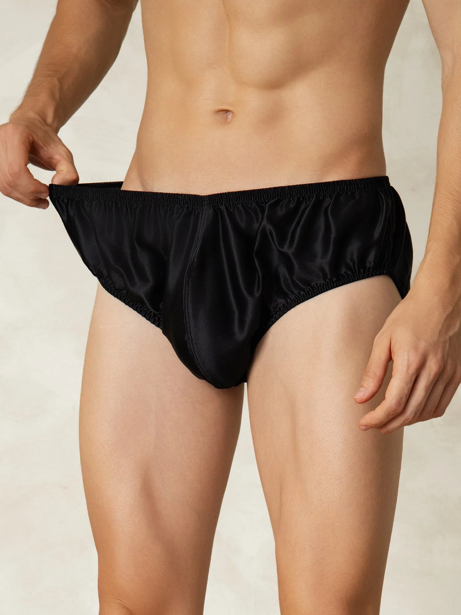 Pure Silk Men's Underwear with Elastic Waistband - Image 5