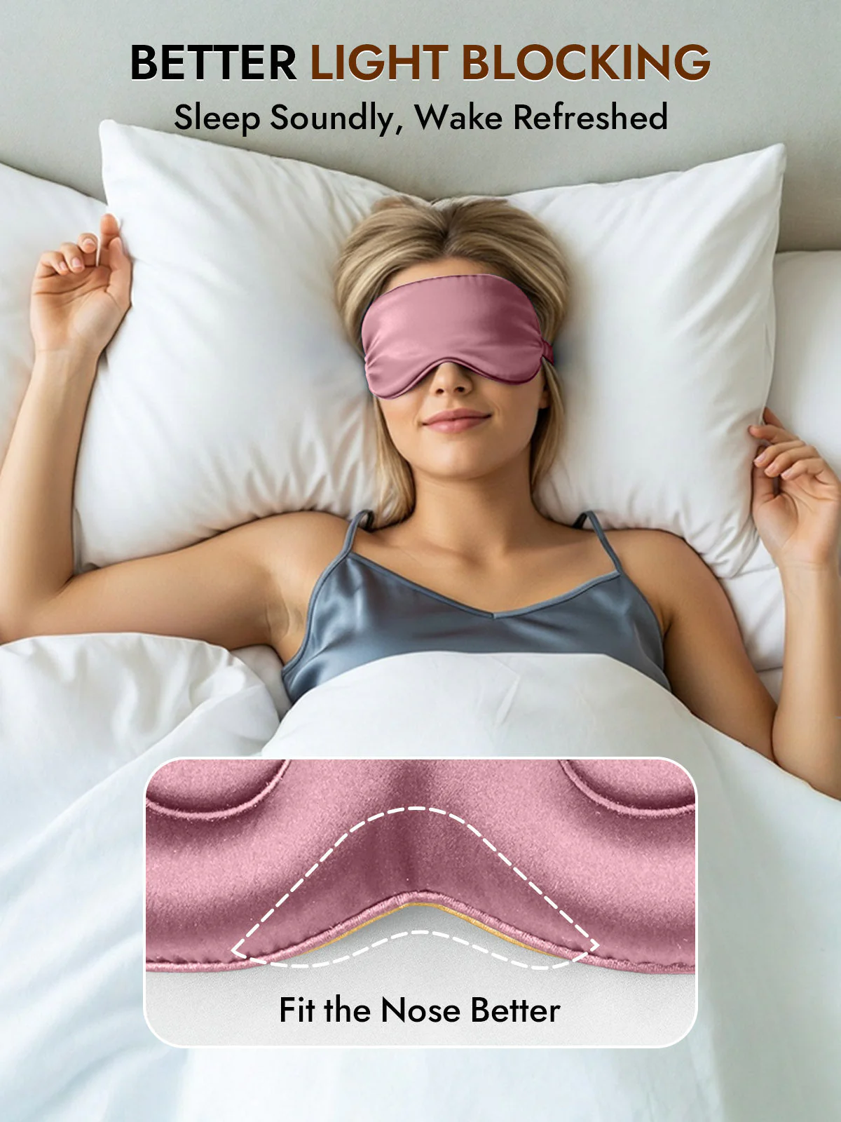 Pure Silk Eye Mask With Elastic Band - Image 10