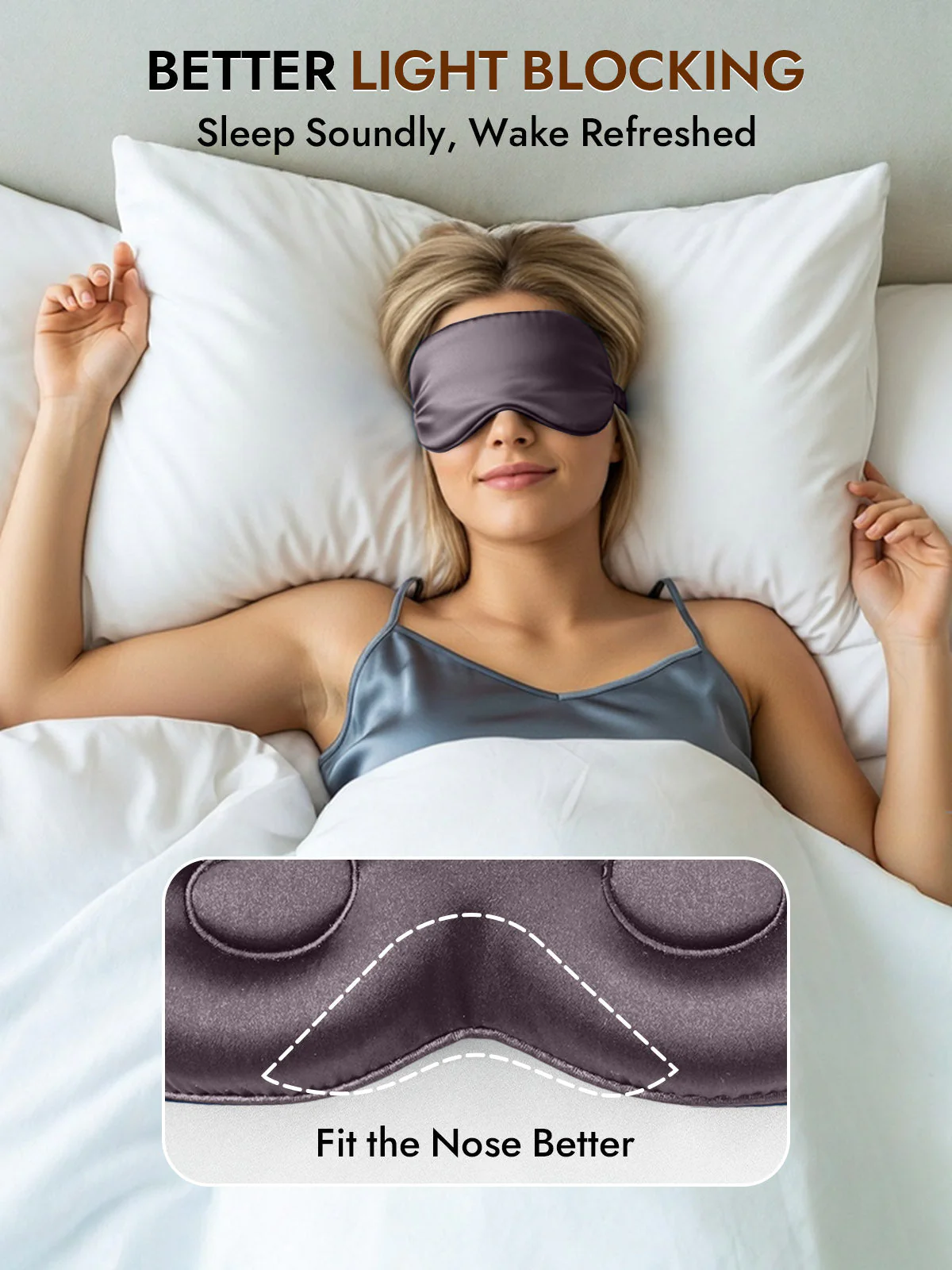 Pure Silk Eye Mask With Elastic Band - Image 24